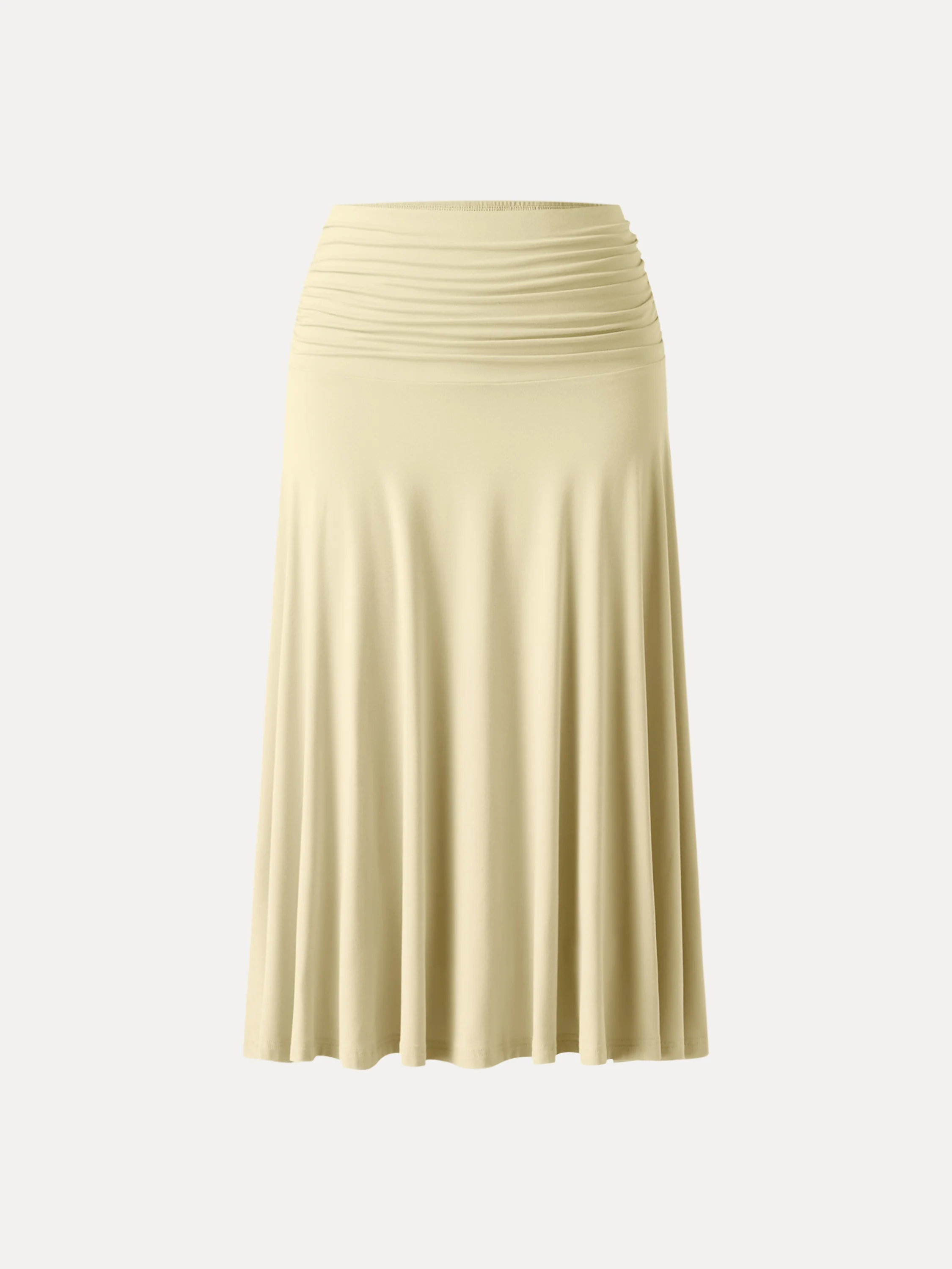 Flowy Side Ruched A-line Midi Skirt - Image 12