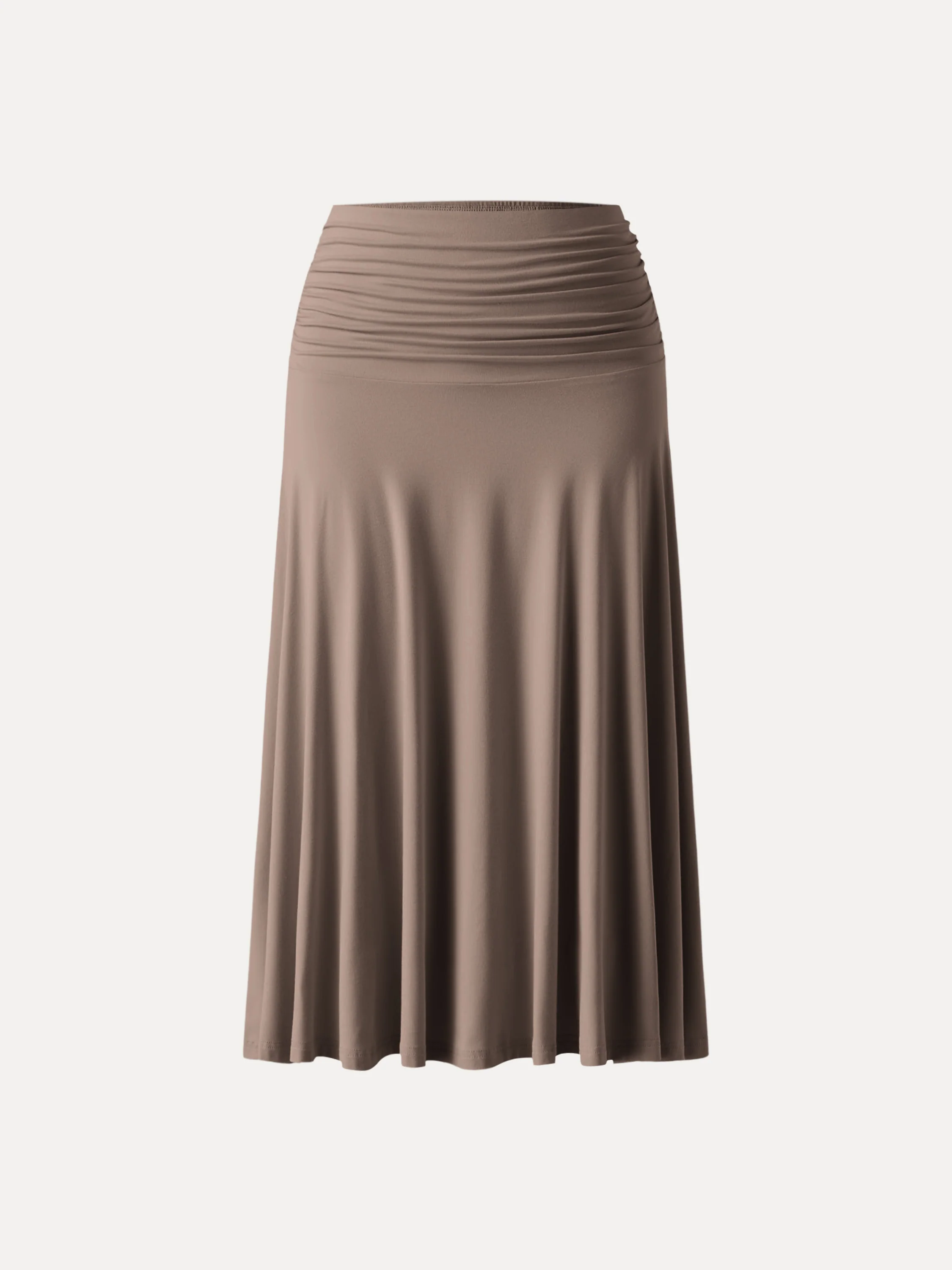 Flowy Side Ruched A-line Midi Skirt - Image 19