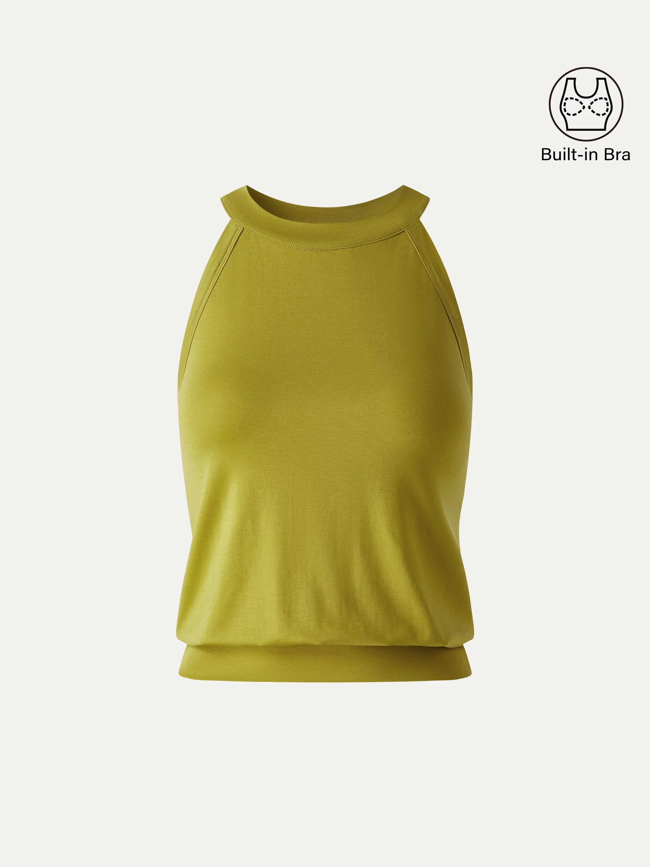 Halter Neck Banded Hem Bra Tank - Image 10