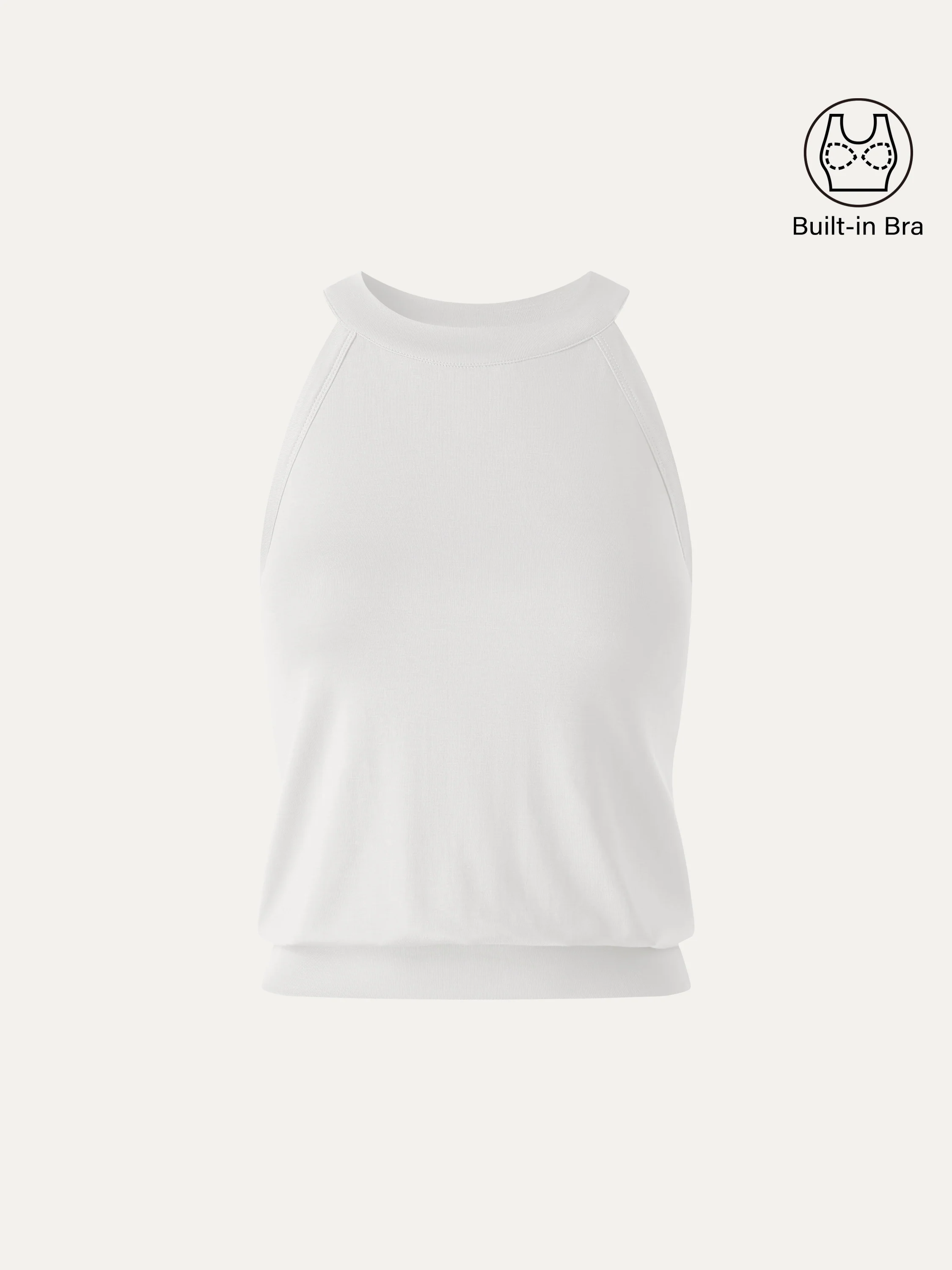 Halter Neck Banded Hem Bra Tank - Image 11
