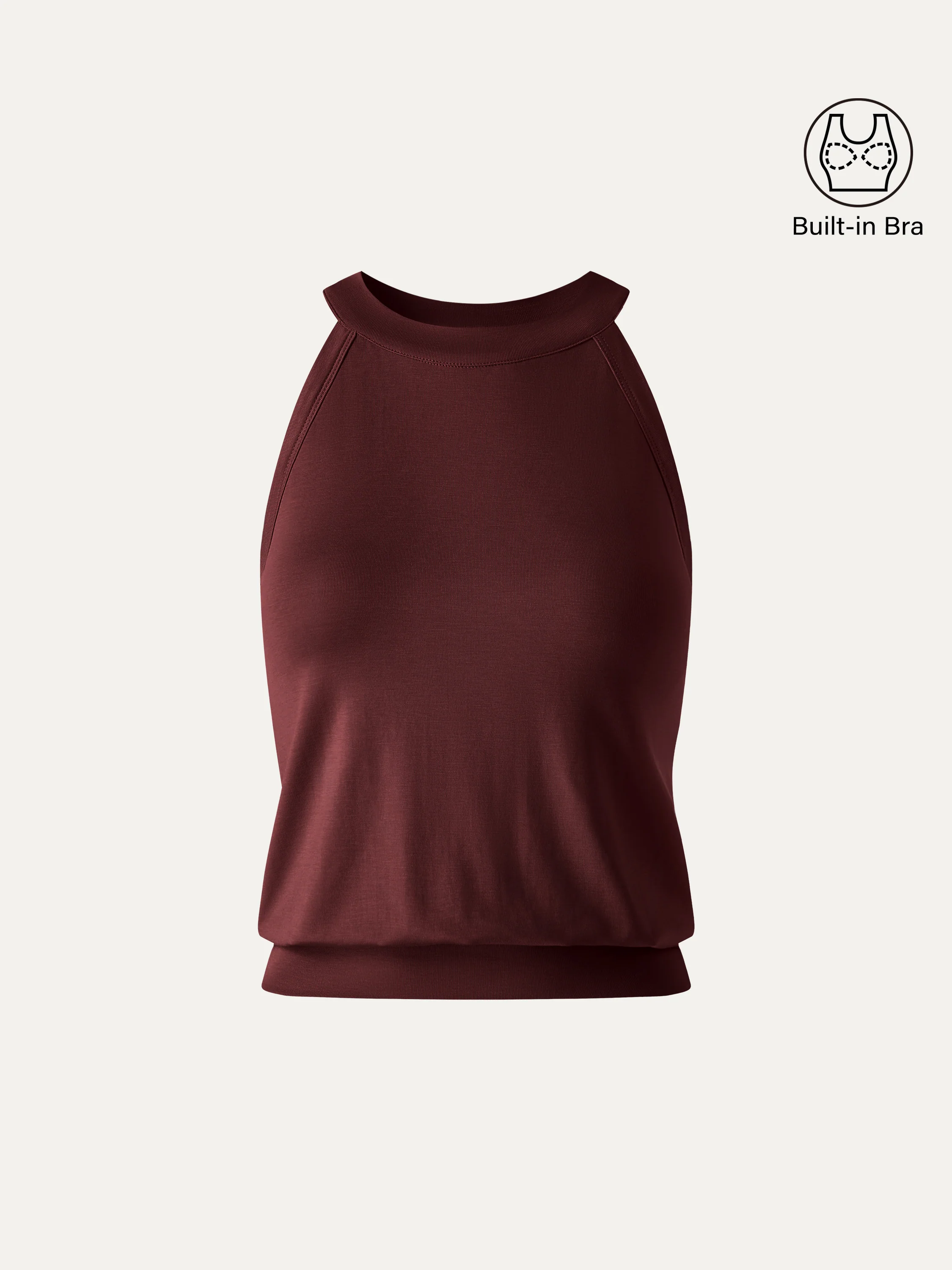 Halter Neck Banded Hem Bra Tank - Image 13