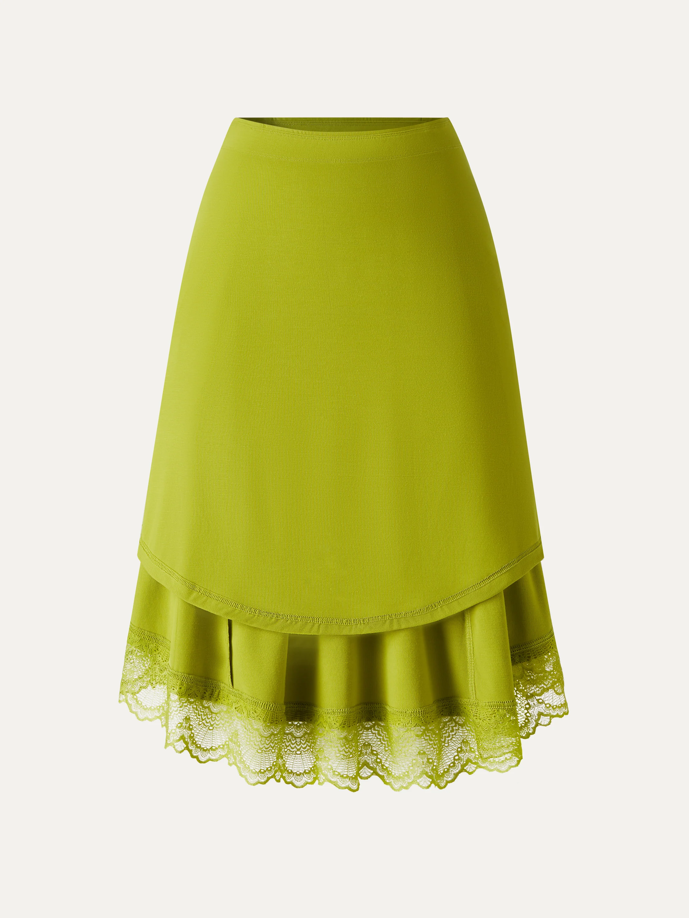 Lace Trim Midi Circle Flare Skirt - Image 10