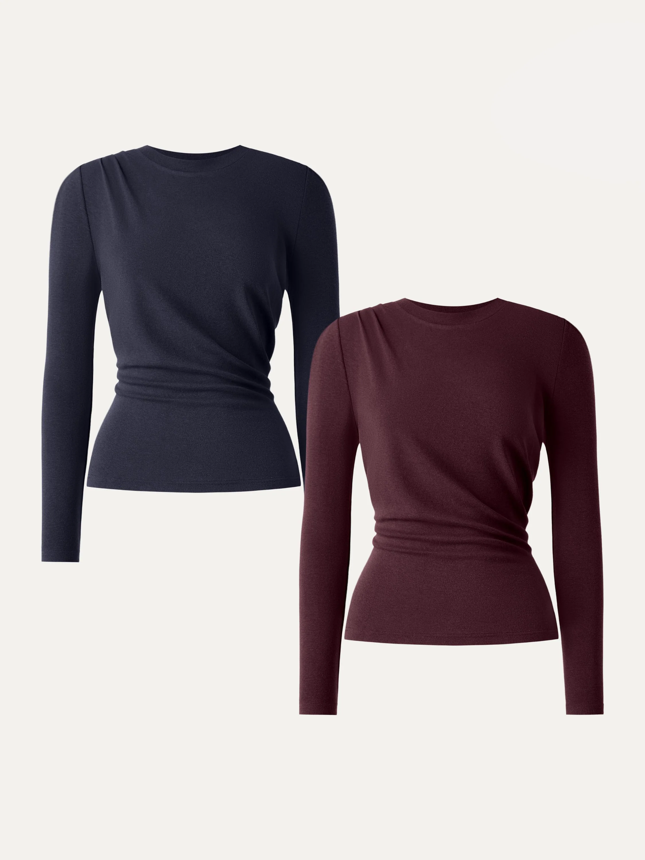 Light Warm Crewneck Tucked Top - Image 18