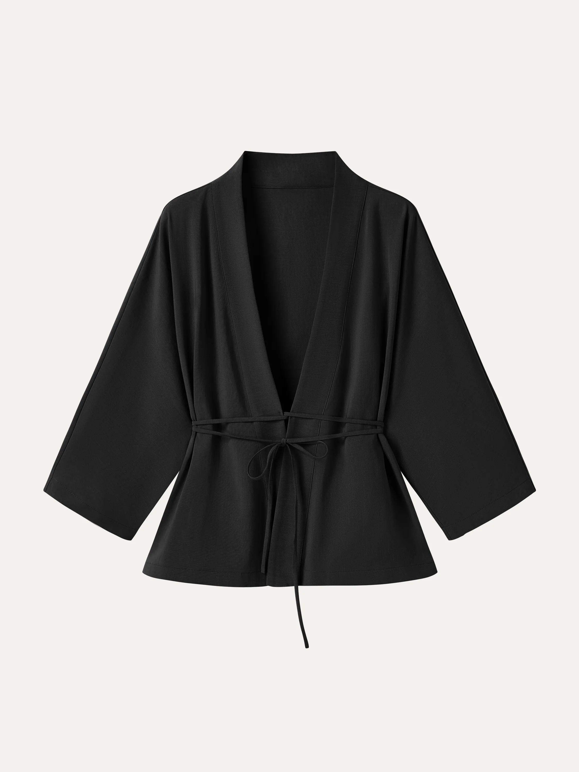Lyocell-Linen 3/4 Sleeve Cardigan - Image 3