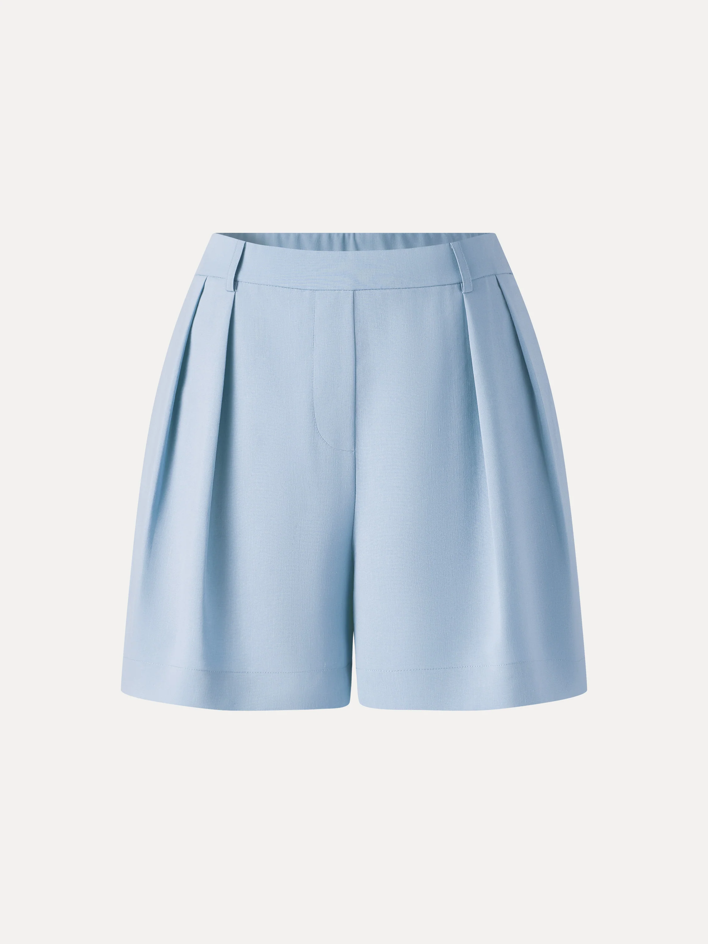 Lyocell-Linen Tailored Shorts with Pockets - Image 14