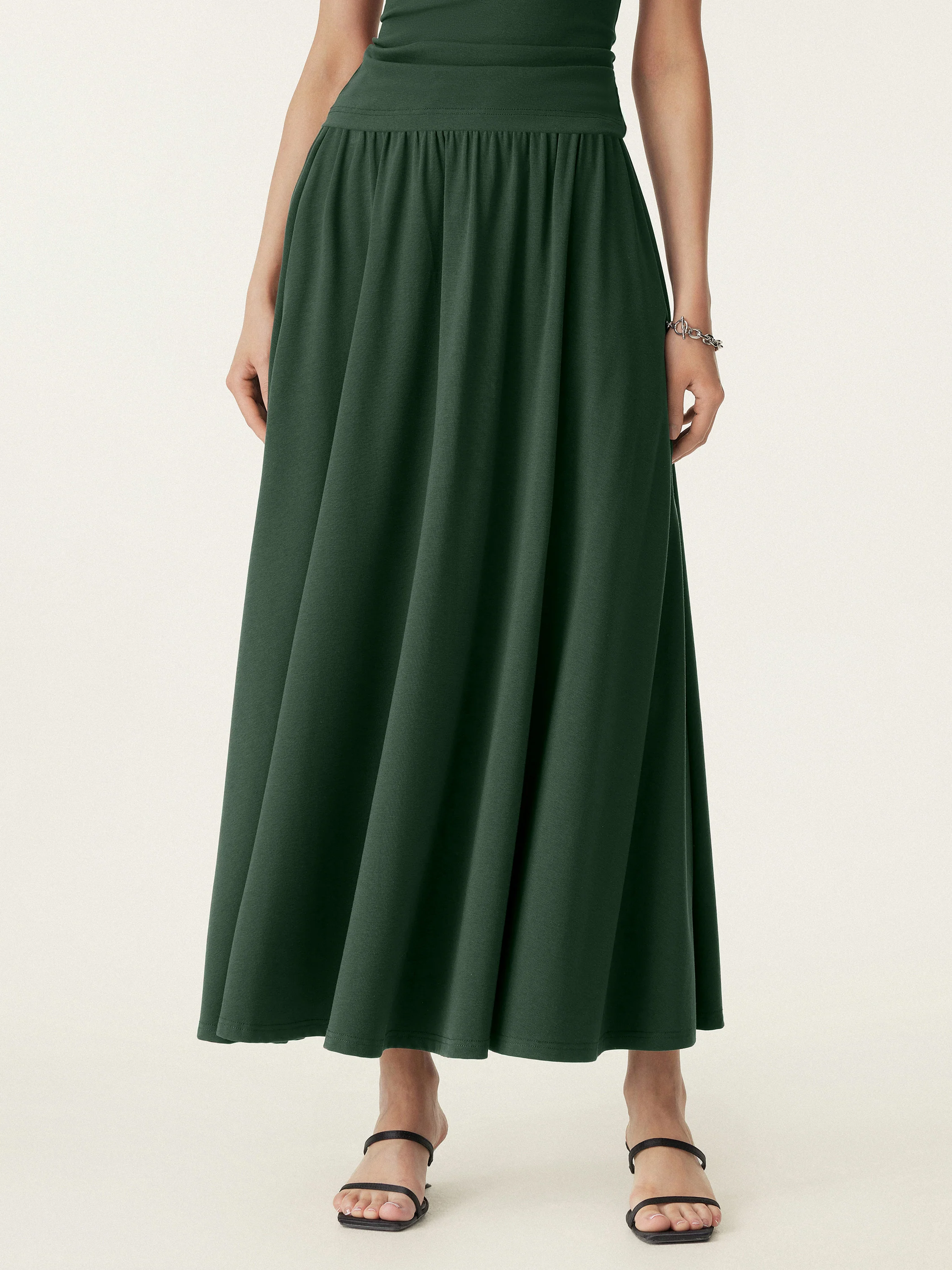 Maxi Umbrella Skirt with Pockets - Image 2