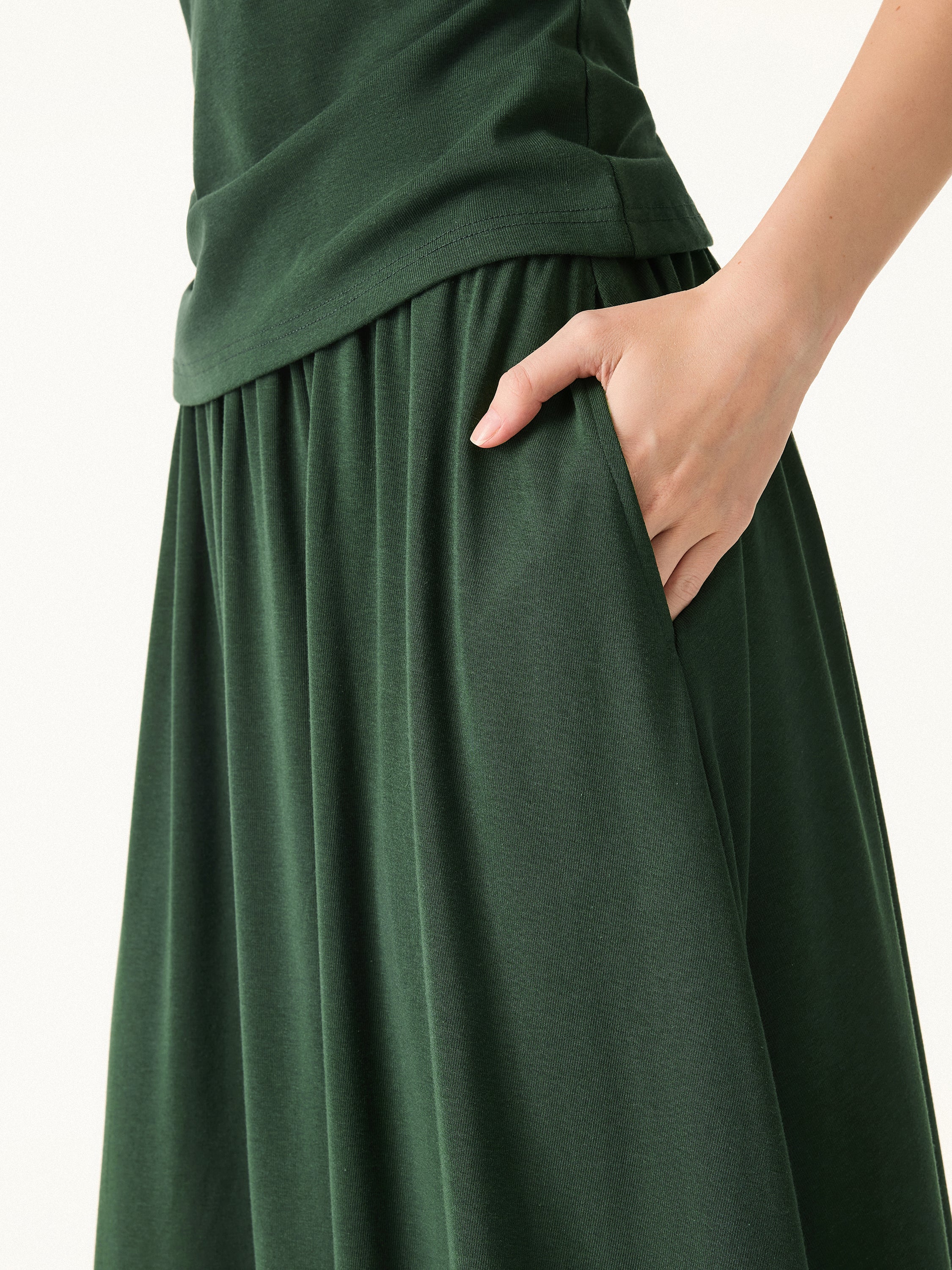 Maxi Umbrella Skirt with Pockets - Image 6