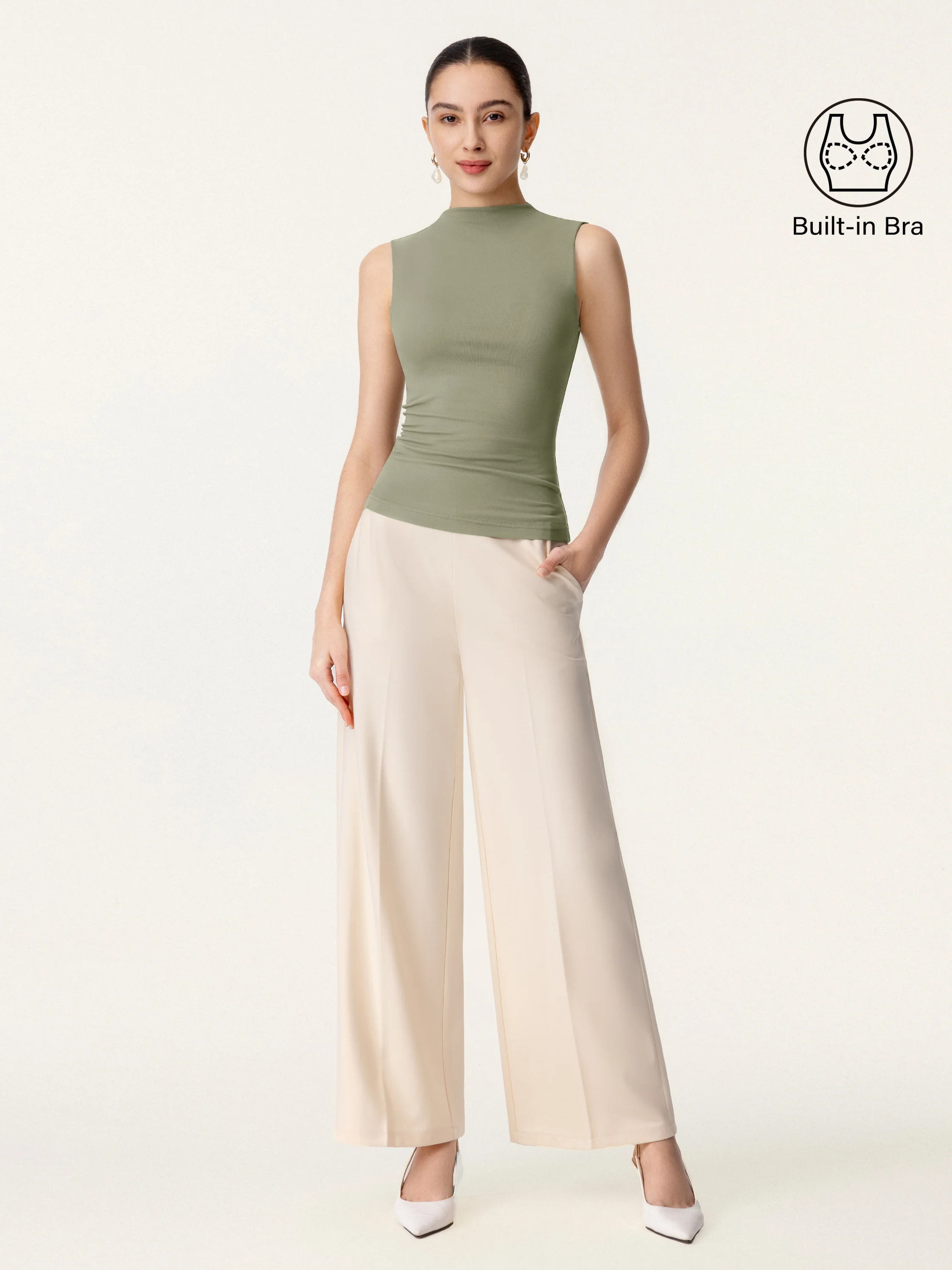 Mockneck New Airy Bra Tank - Image 6