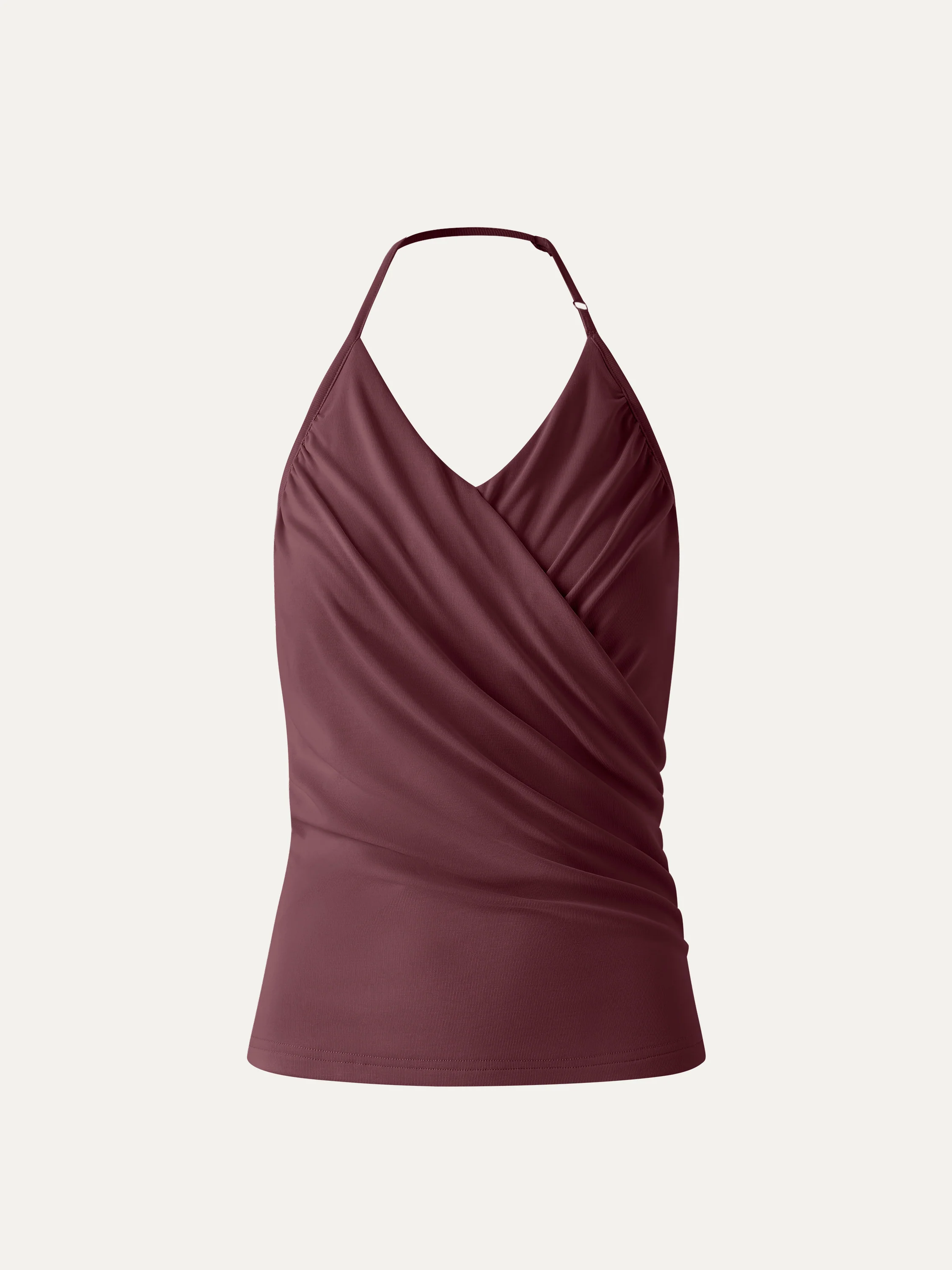Modal Halter Neck Surplice Ruched Bandless Bra Top - Image 17