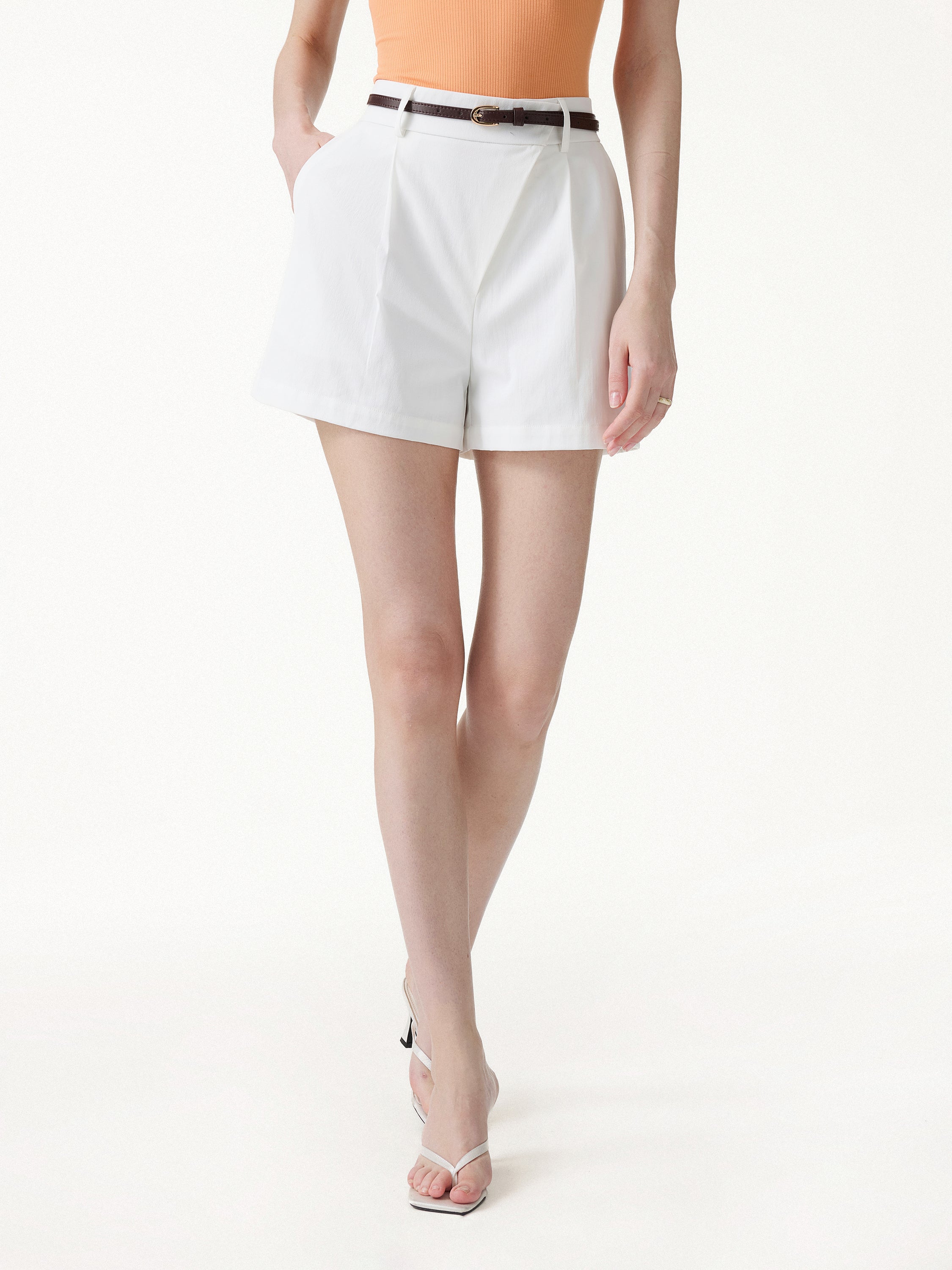 Not-See-Thru Linen-Like A-Line Shorts - Image 3