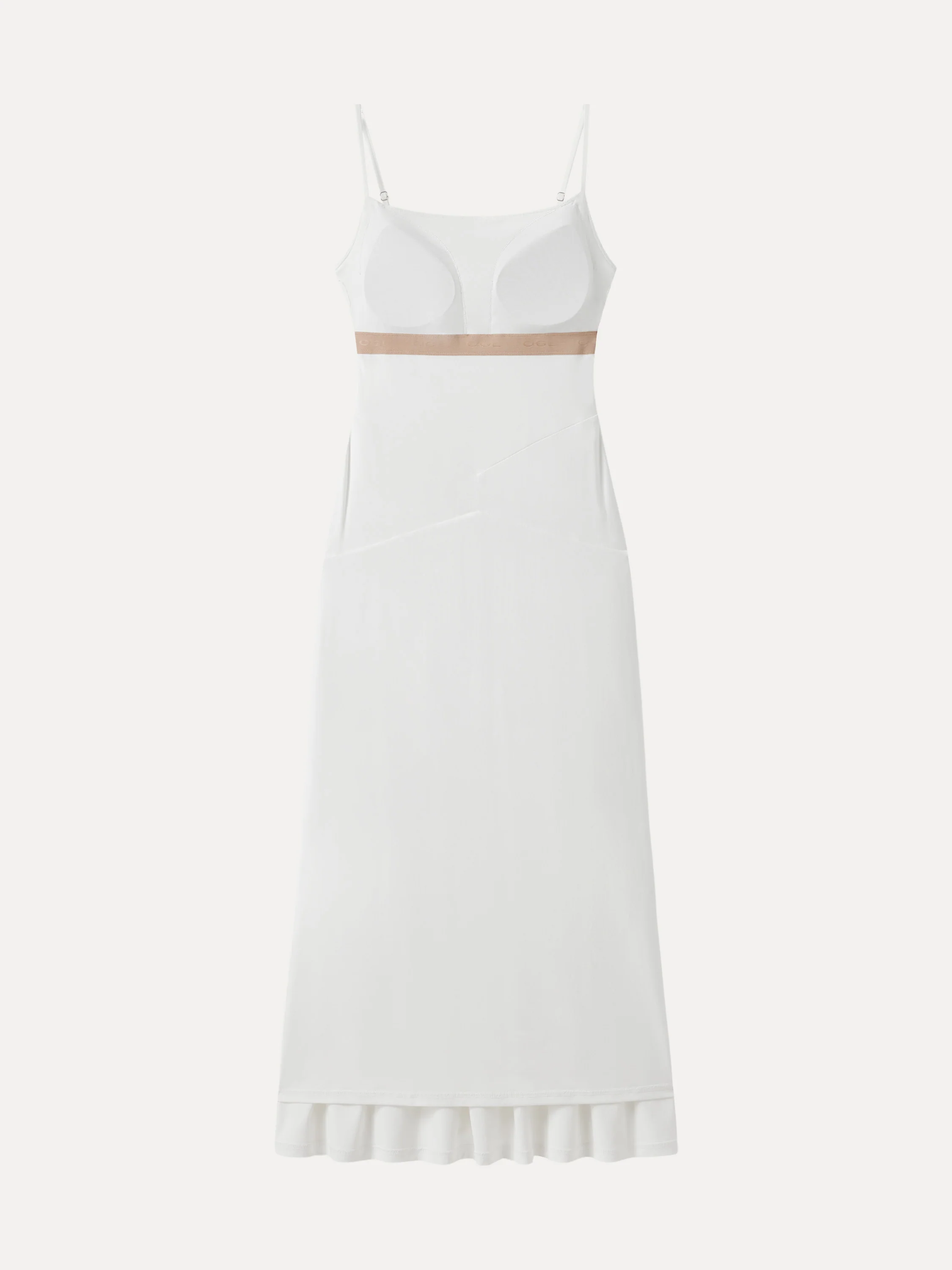 Not-See-Thru Spaghetti Gathered Maxi Bra Dress - Image 9