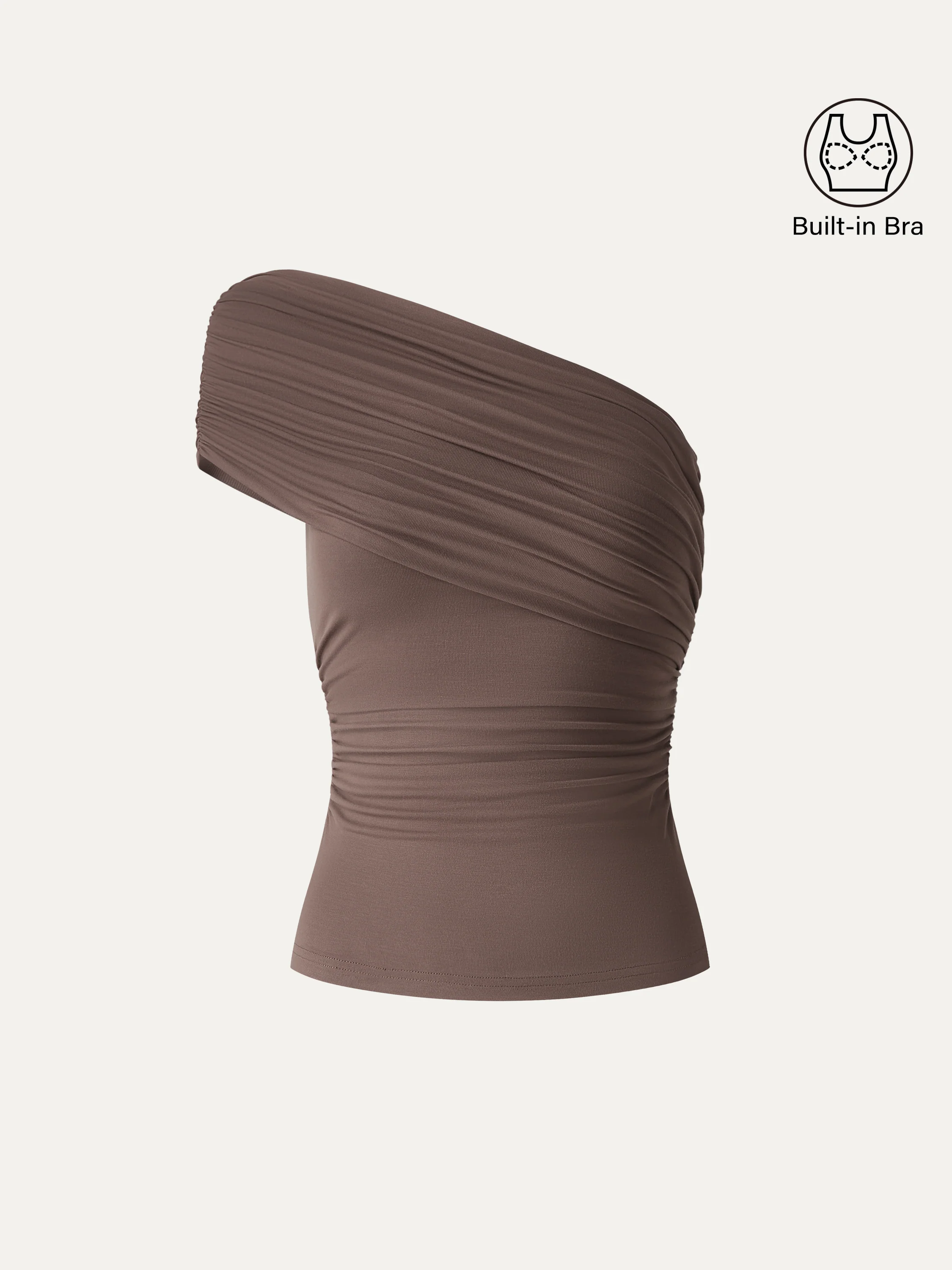 One Shoulder Gathered Bra Top - Image 12