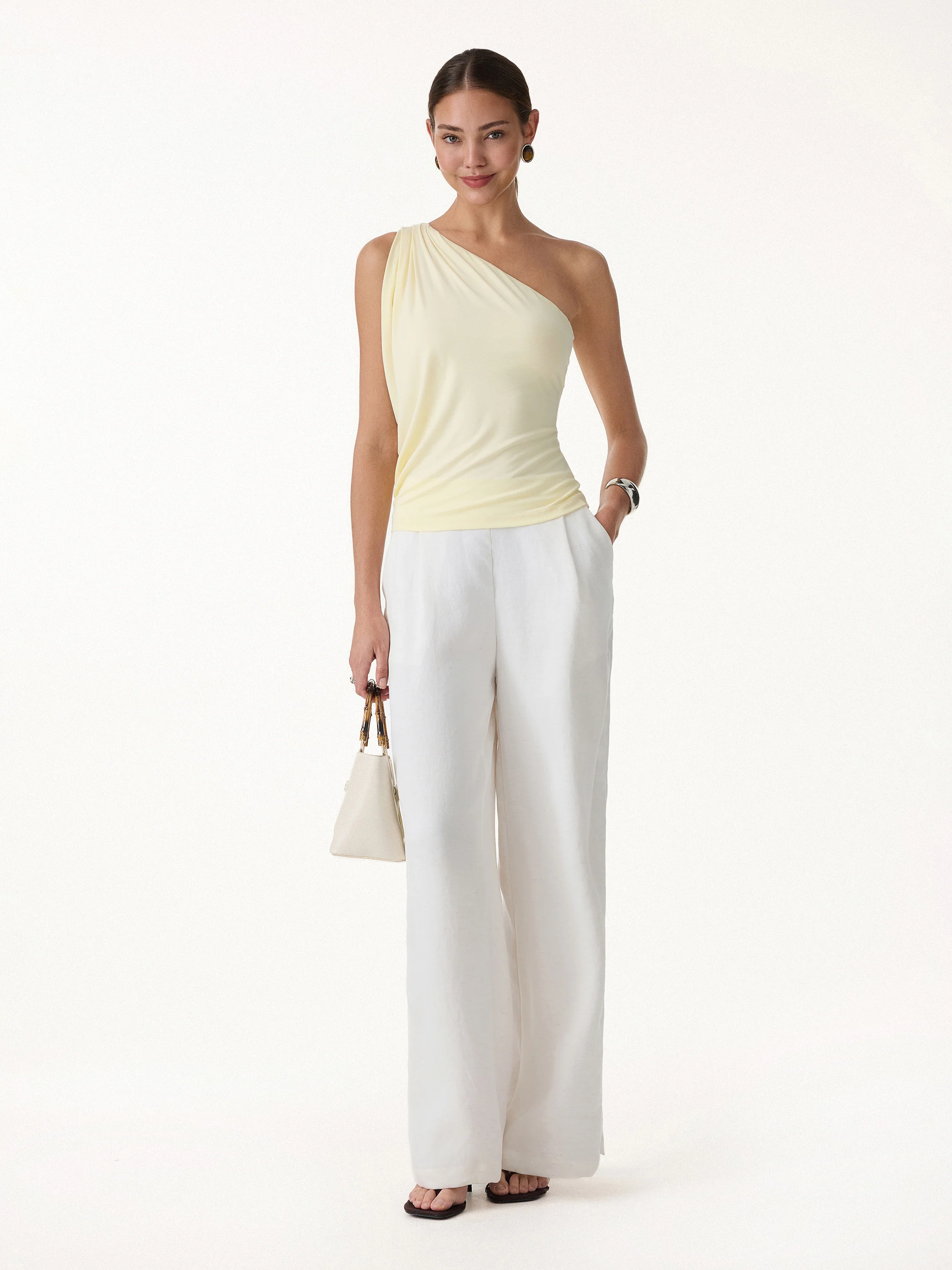 One Shoulder Cropped Bra Top - Image 4