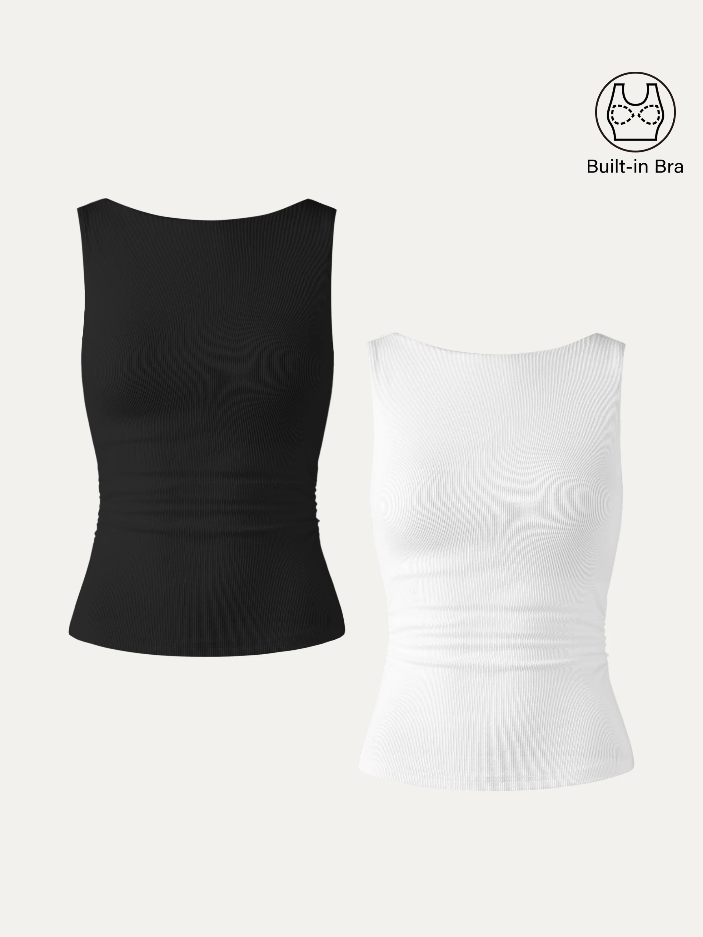 Elastic Open Back Bra Tank - Image 22