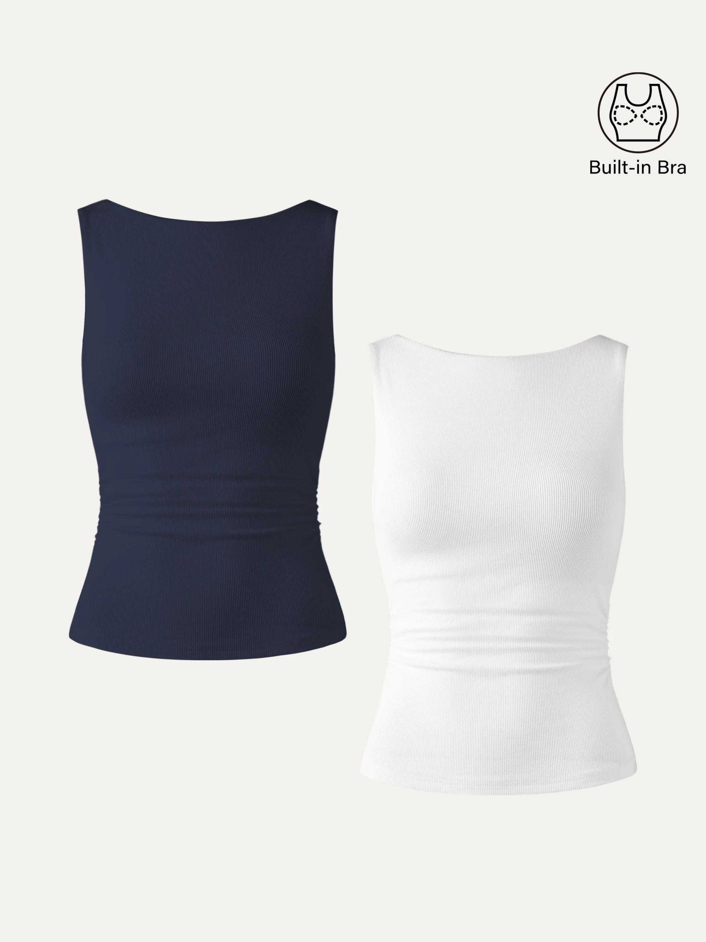 Elastic Open Back Bra Tank - Image 24