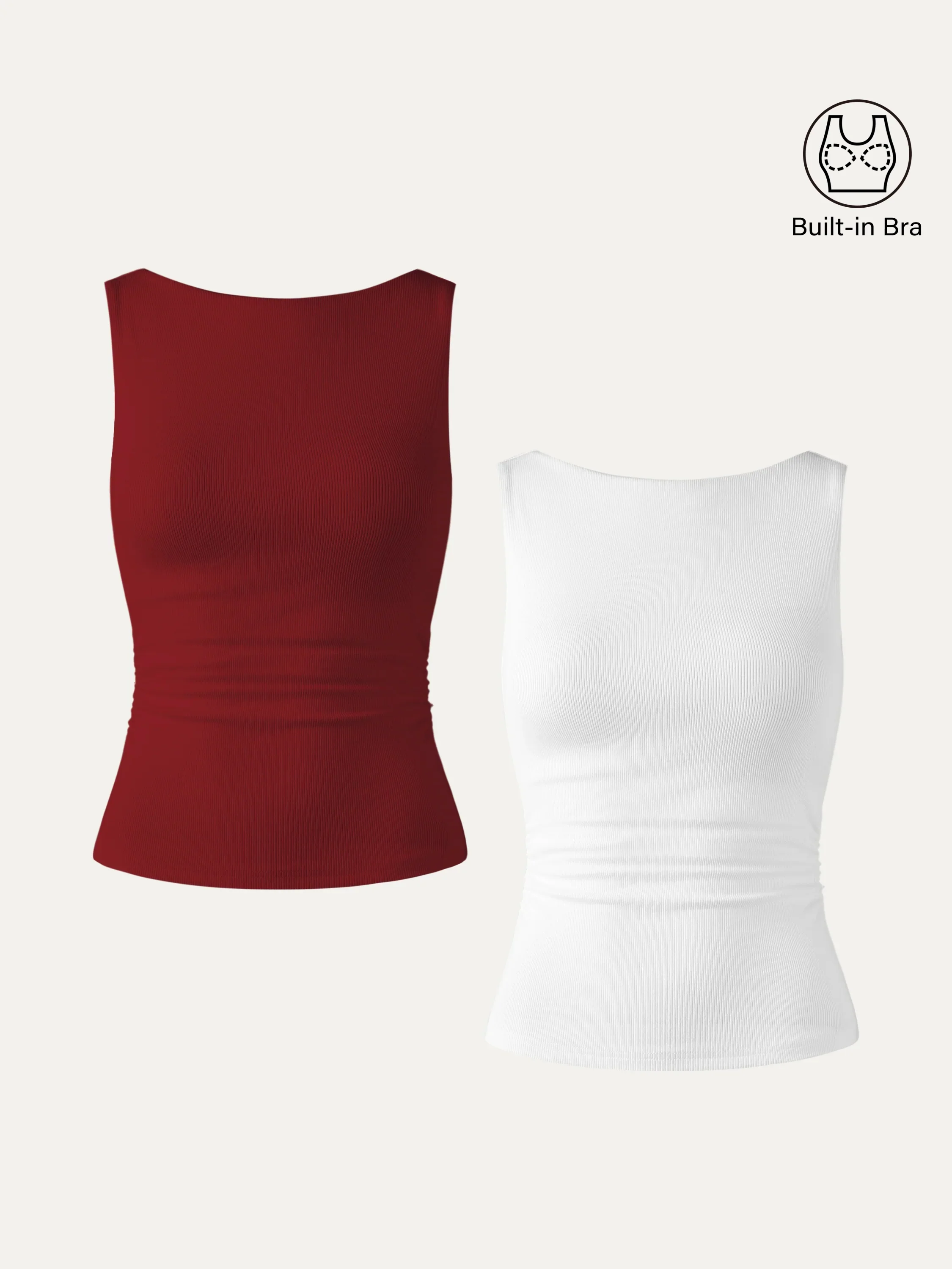 Elastic Open Back Bra Tank - Image 26