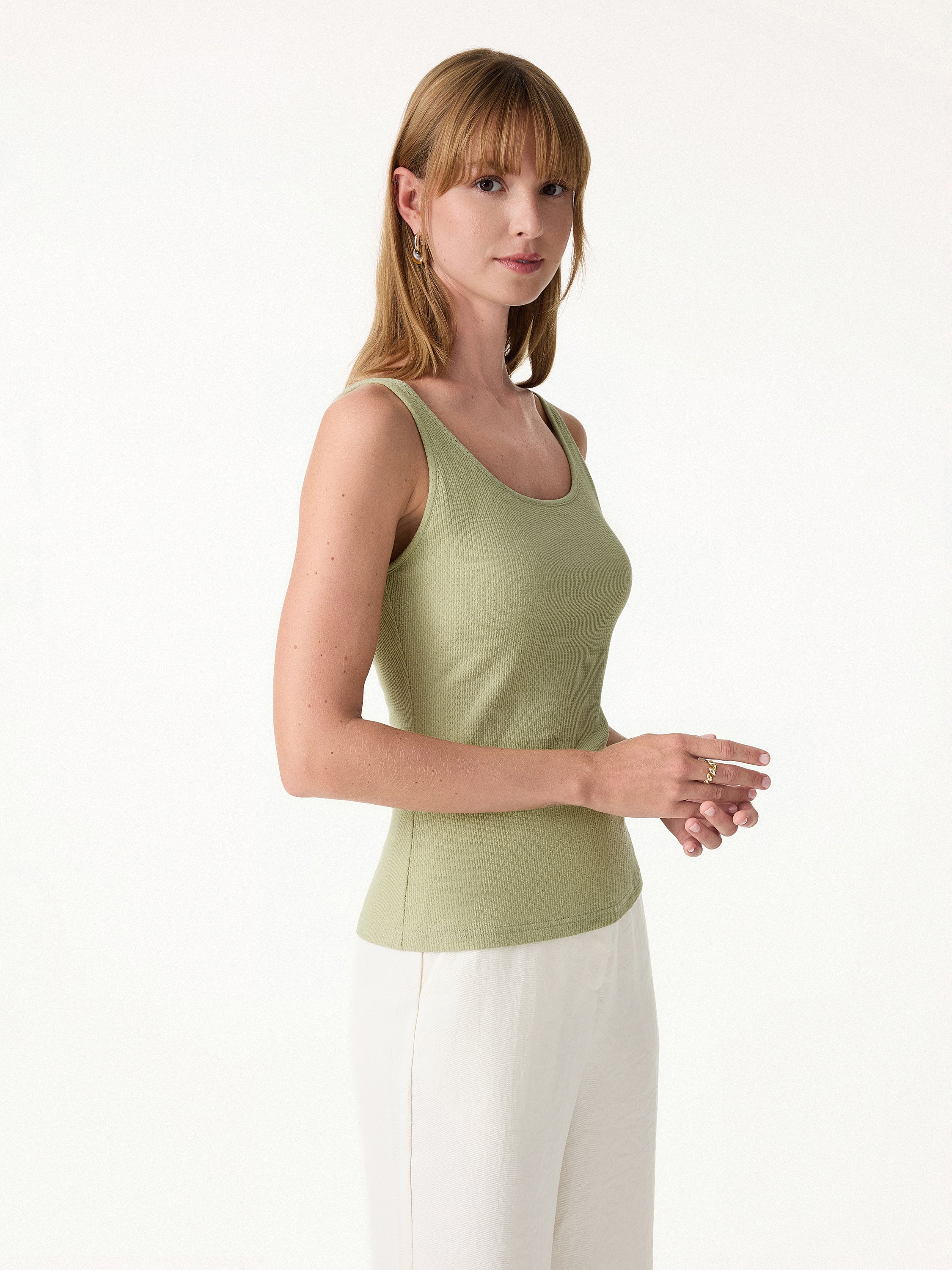 Pointelle Essential U-Neck Bra Tank - Image 3
