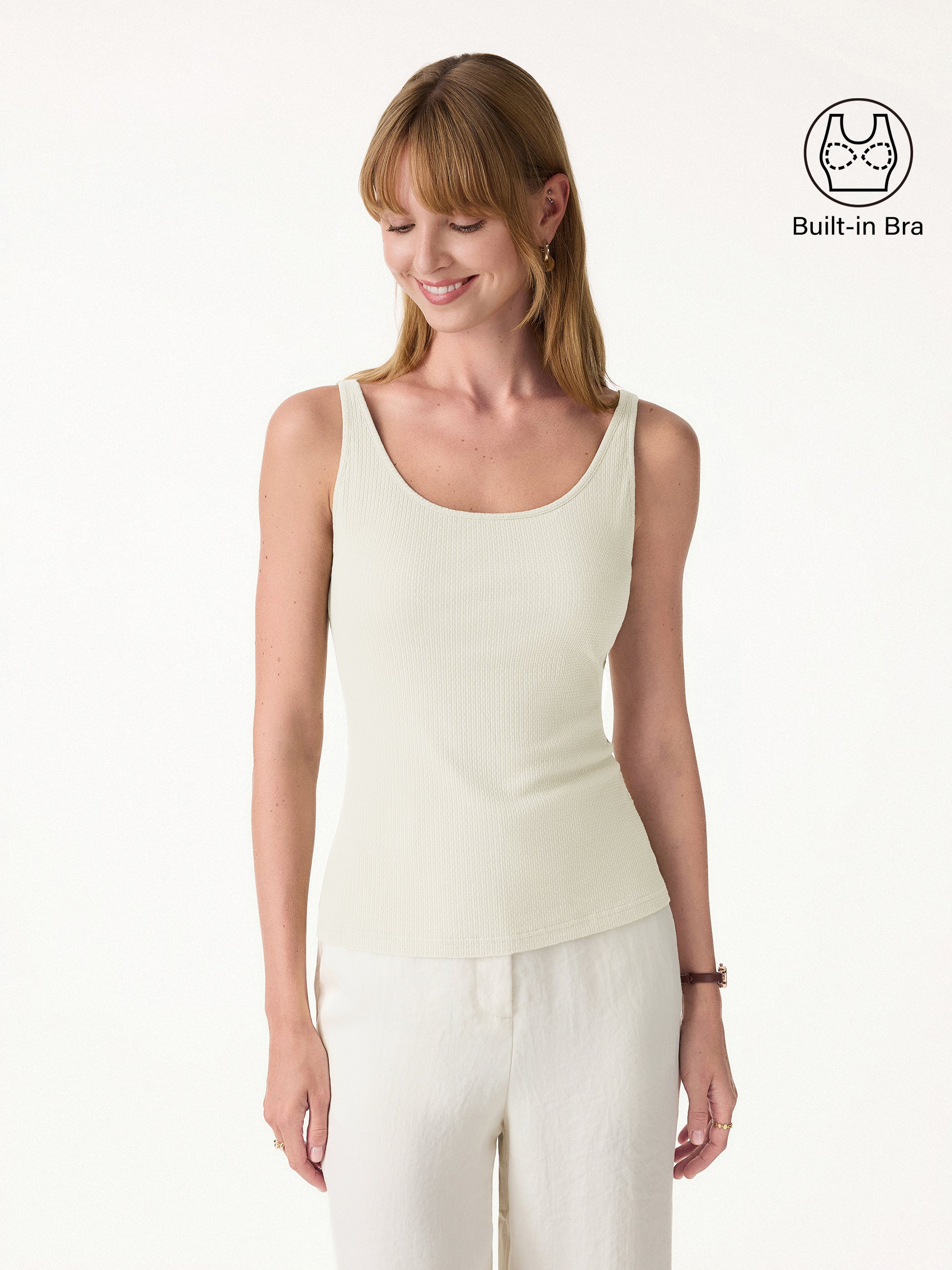 Pointelle Essential U-Neck Bra Tank - Image 8