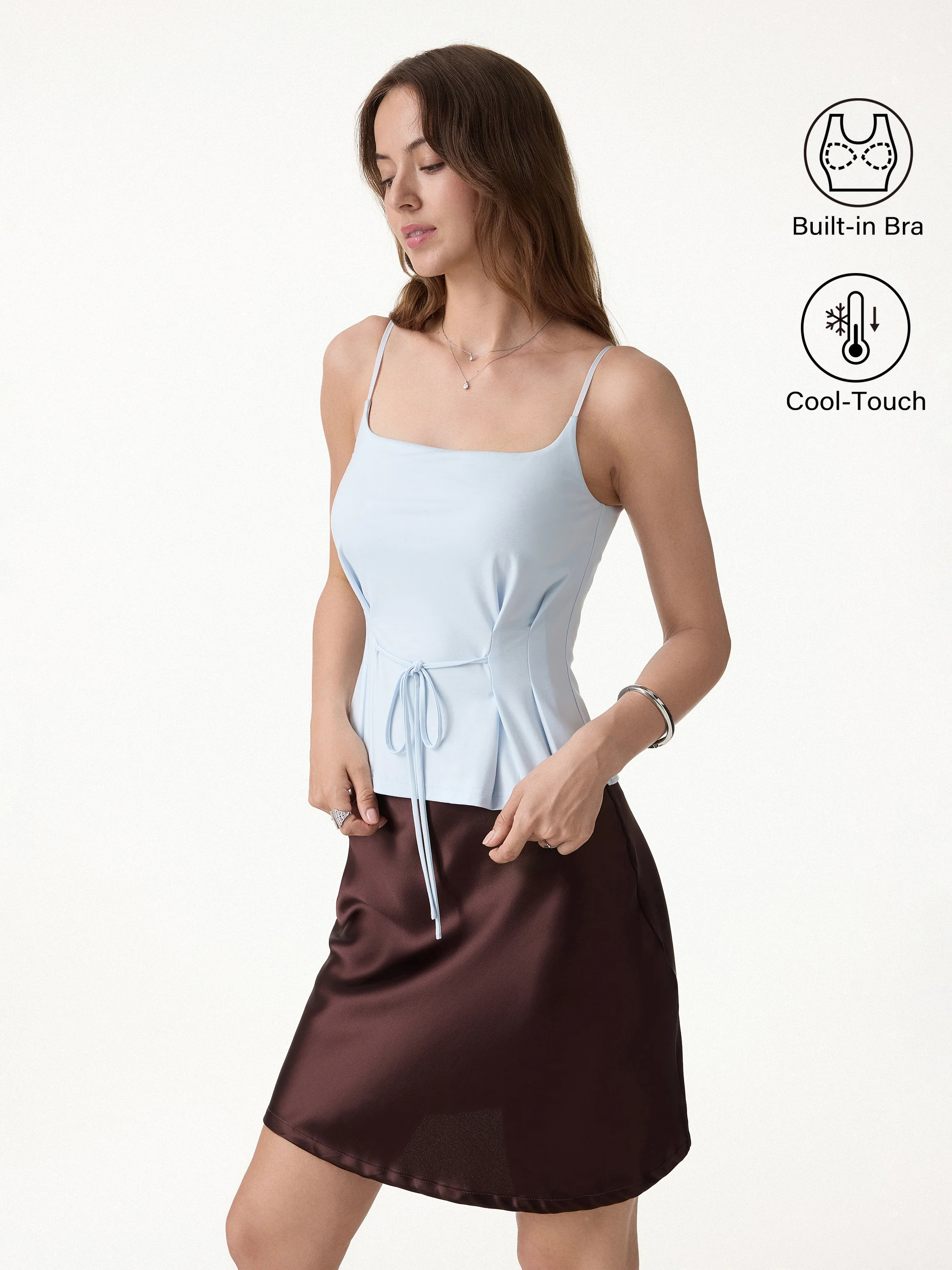 Ponte Pleated Spaghetti Brami - Image 5