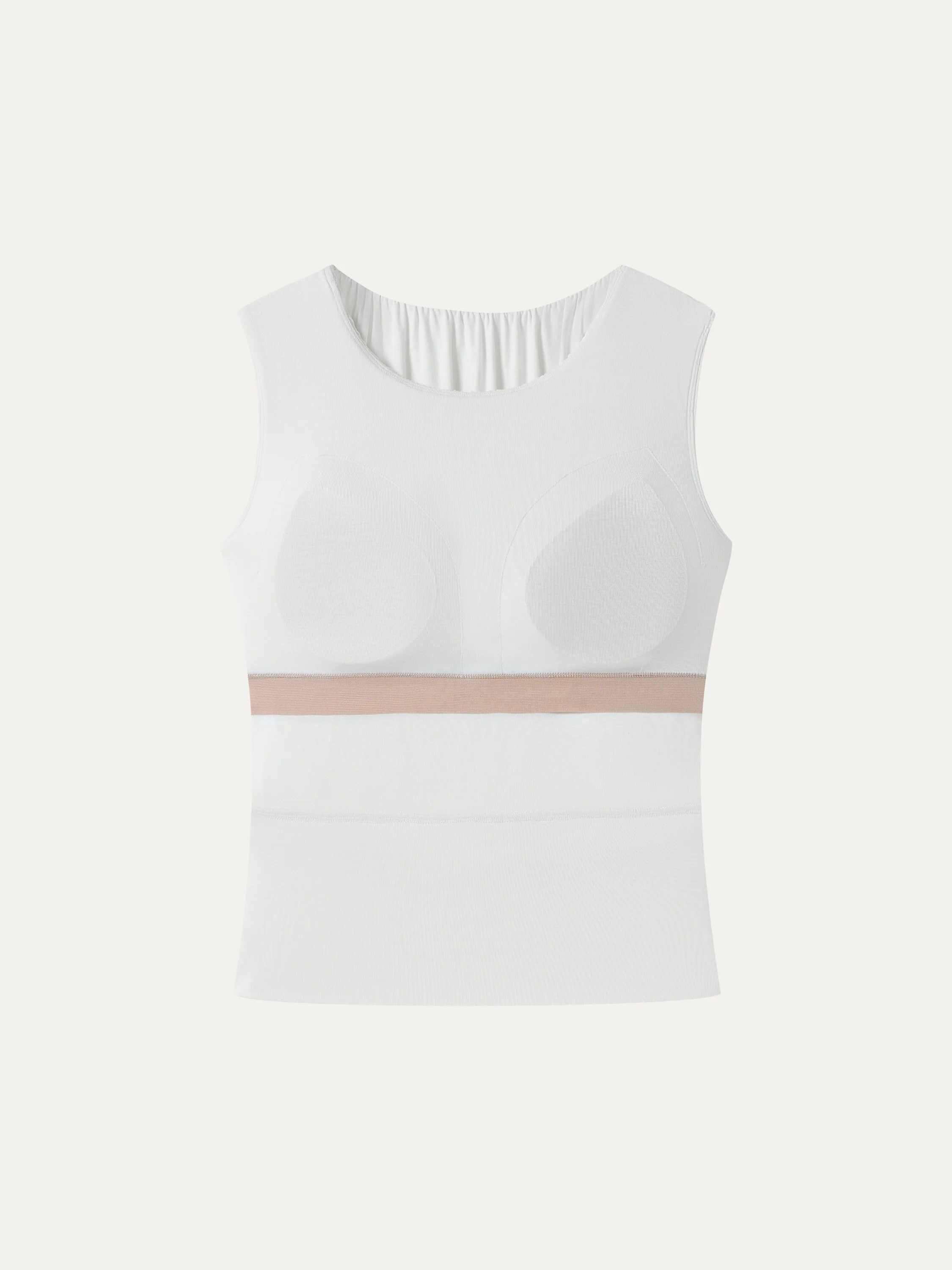 Round Neck Gathered Sleeveless Bra Top - Image 9