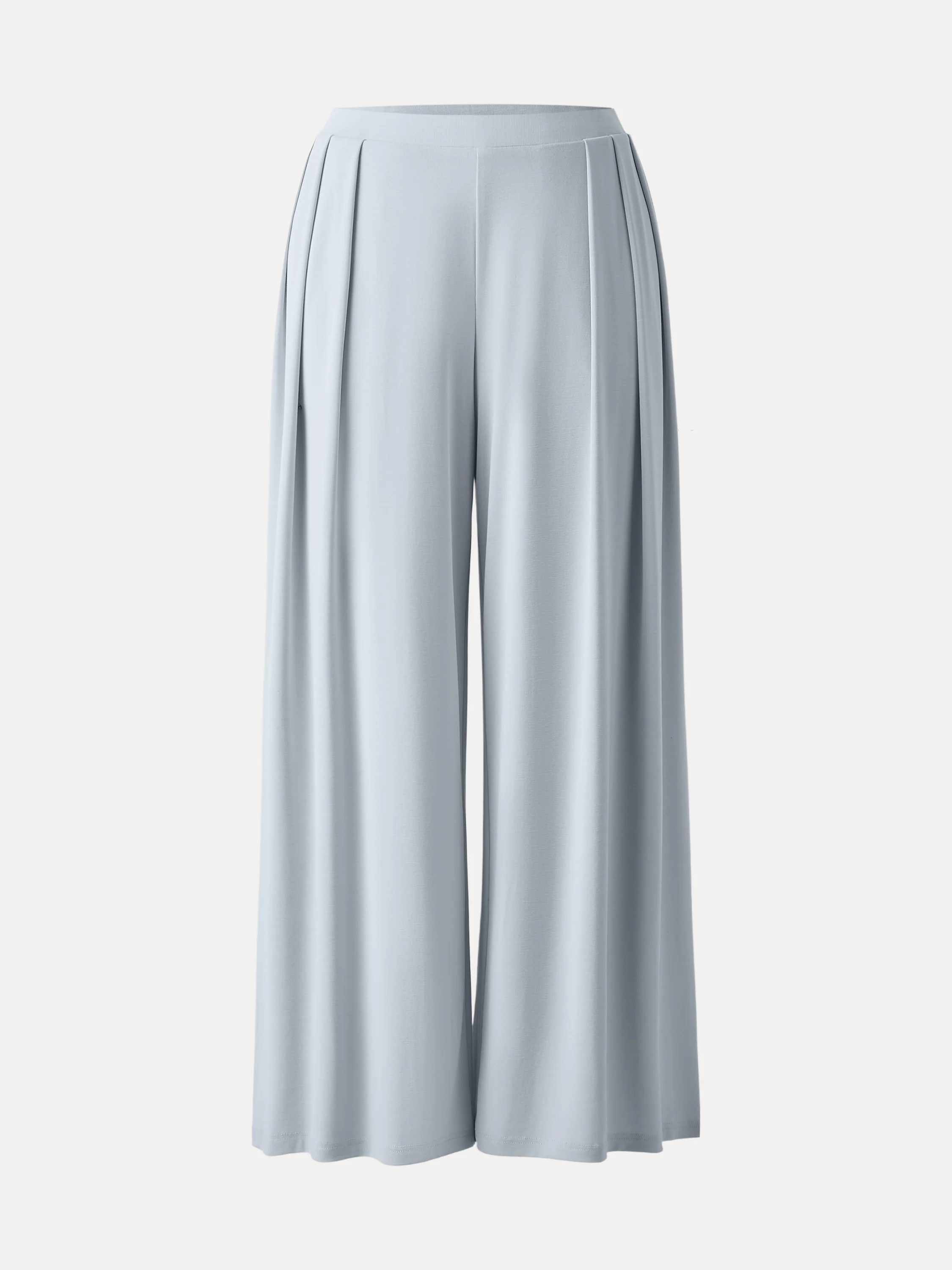 Sandwashed Mid Rise Pleated Wide Leg Palazzo Pant with Pockets - Image 16