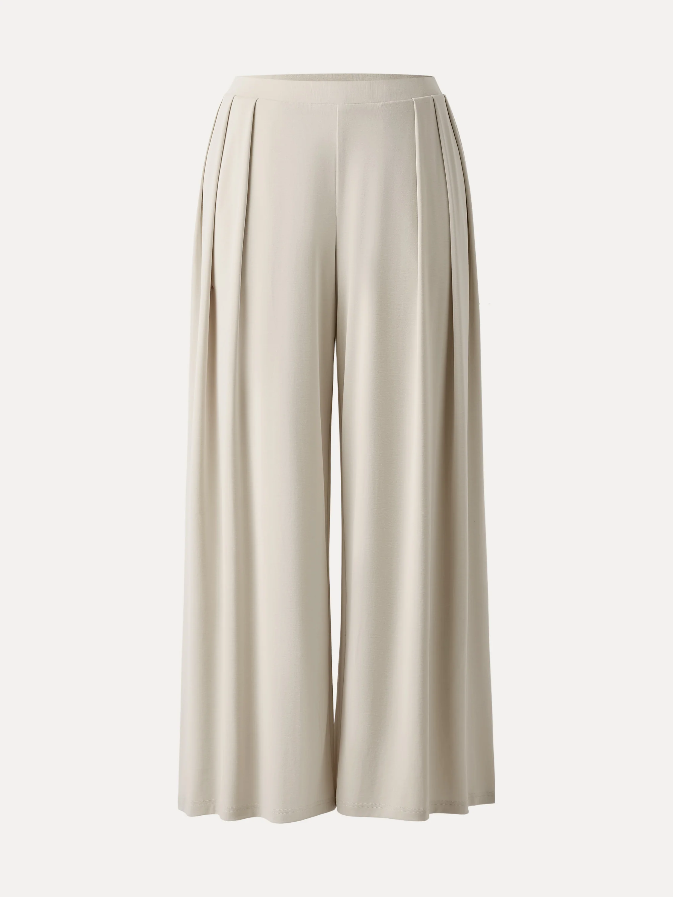 Sandwashed Mid Rise Pleated Wide Leg Palazzo Pant with Pockets - Image 5