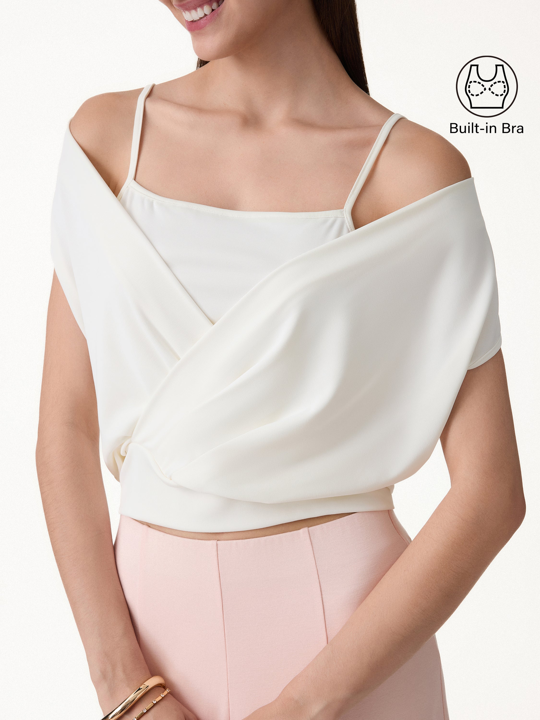 Sandwashed Modal 2-in-1 Wrap Bra Tank - Image 3