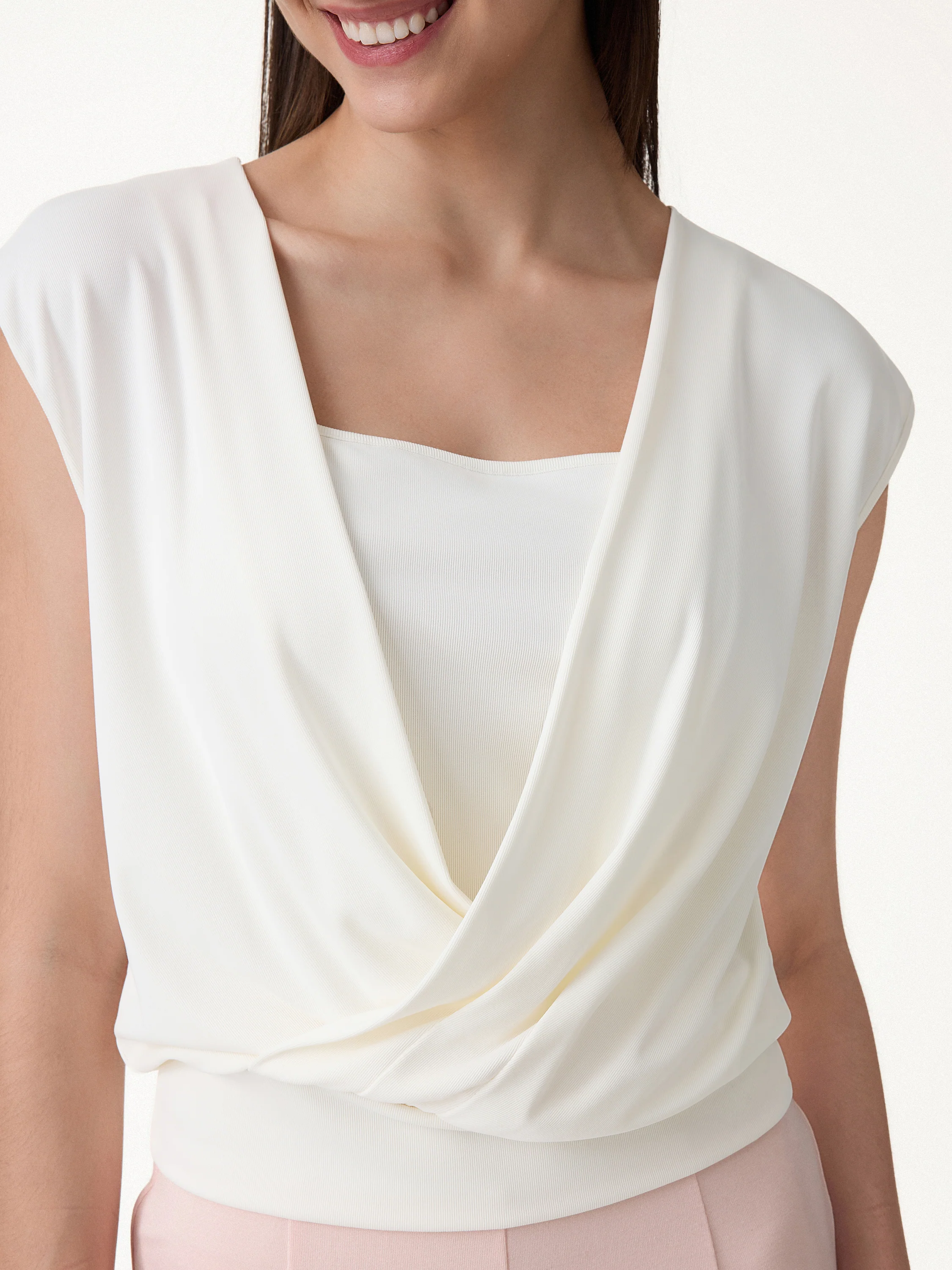 Sandwashed Modal 2-in-1 Wrap Bra Tank - Image 6