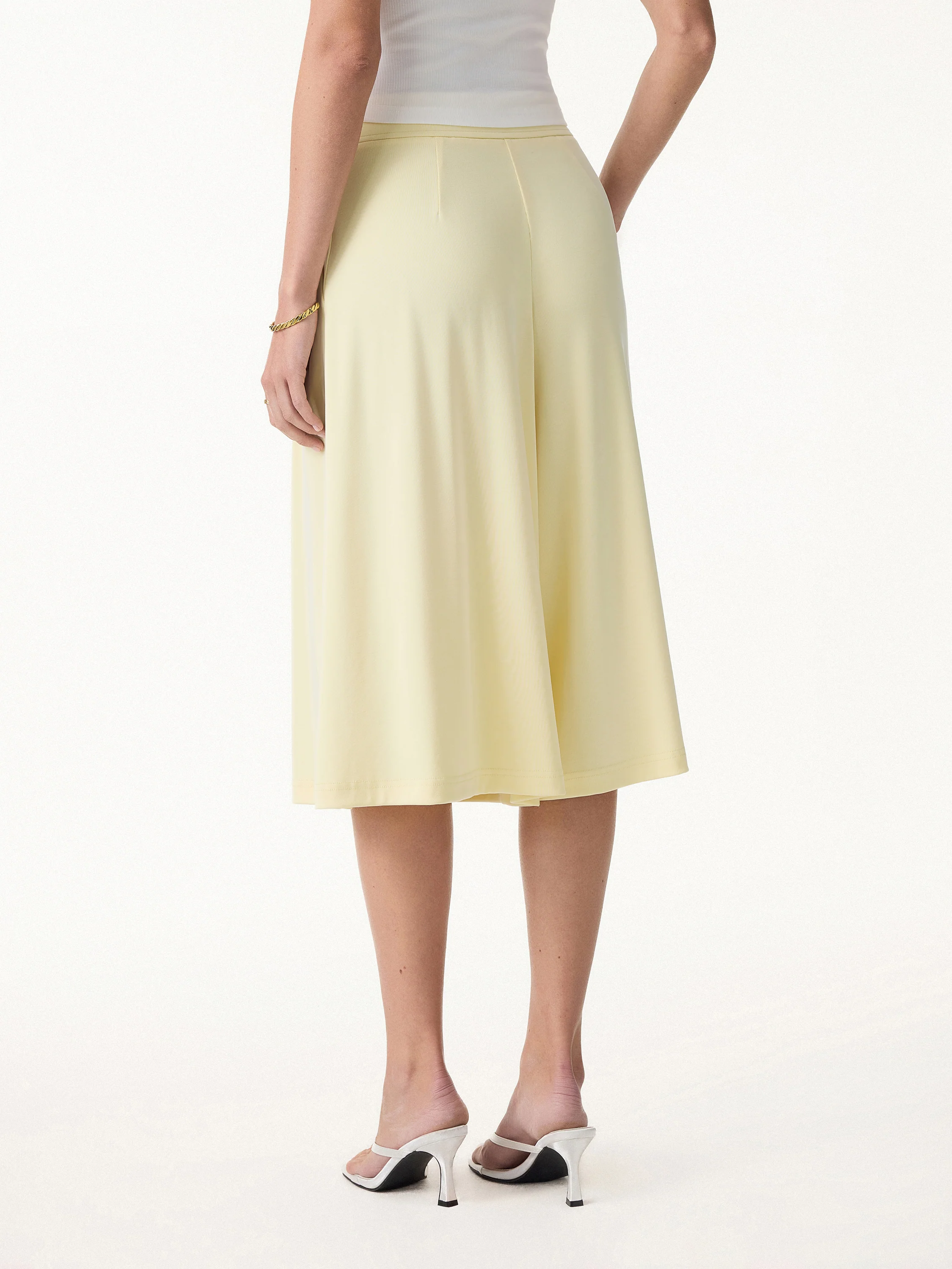 Sandwashed Super Flowy Cropped Palazzo Leg Pant with Pockets - Image 7