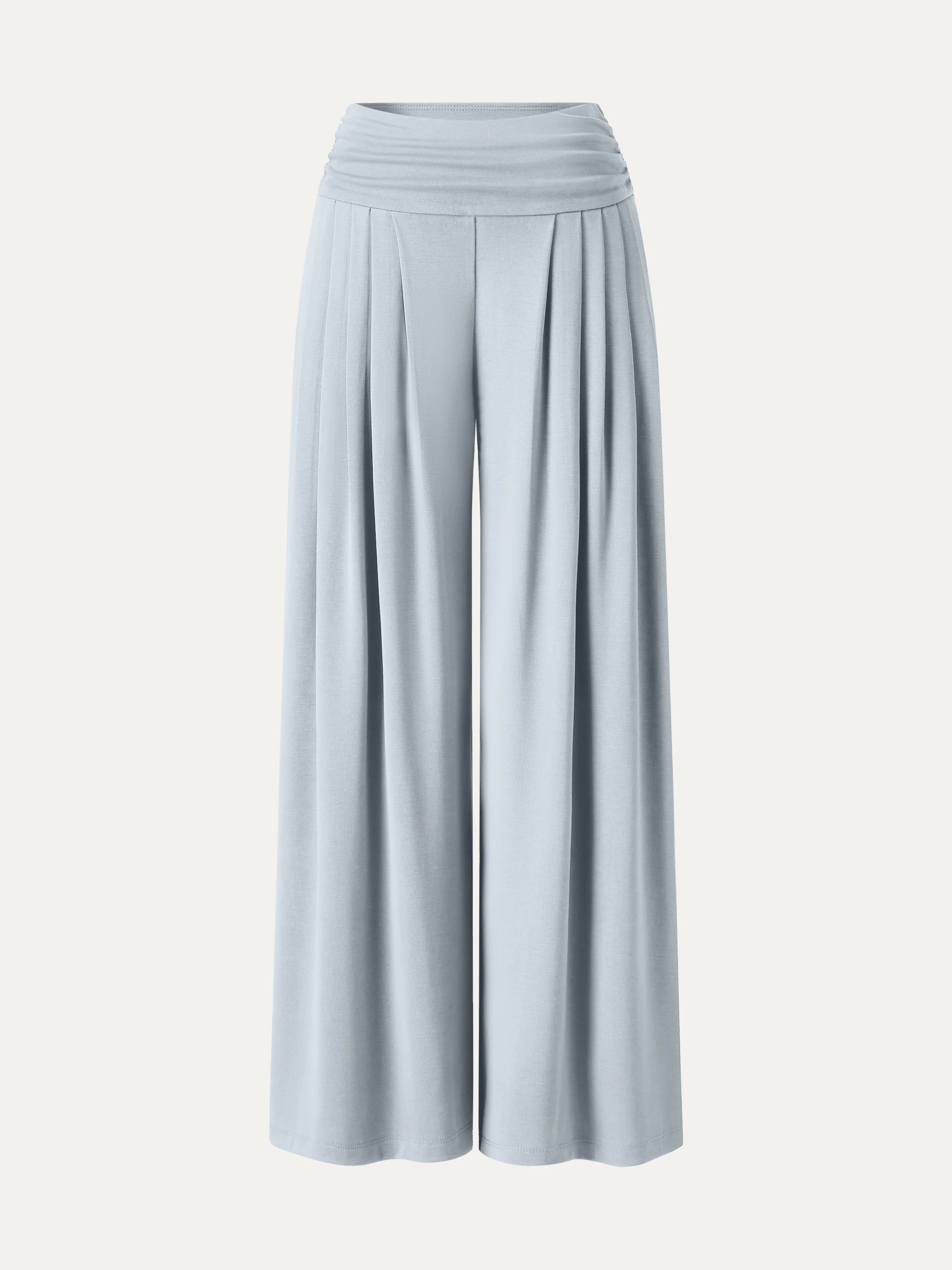 Sandwashed Super Flowy Tucked Palazzo Pant with Pockets - Image 11