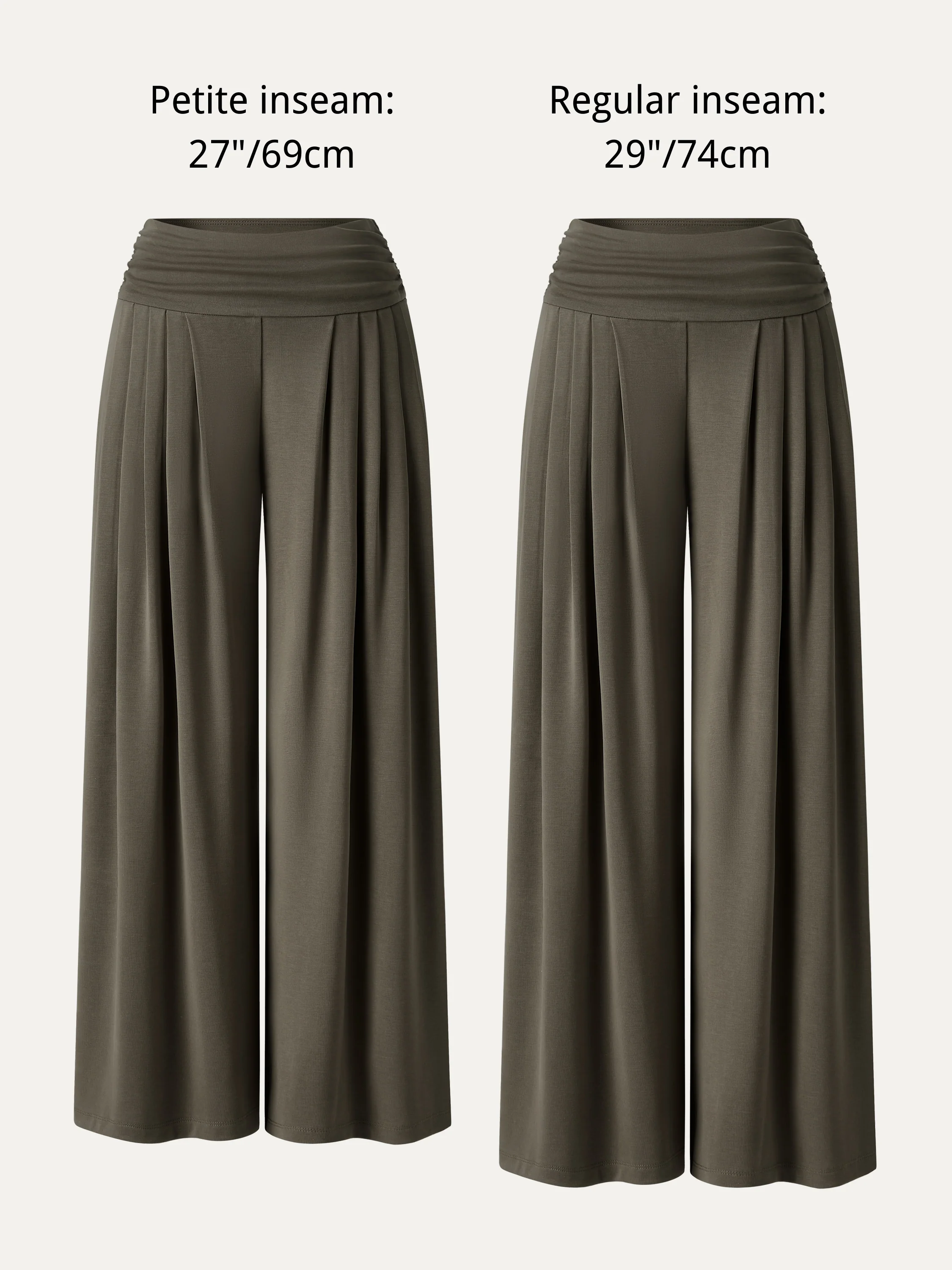 Sandwashed Super Flowy Tucked Palazzo Pant with Pockets - Image 15