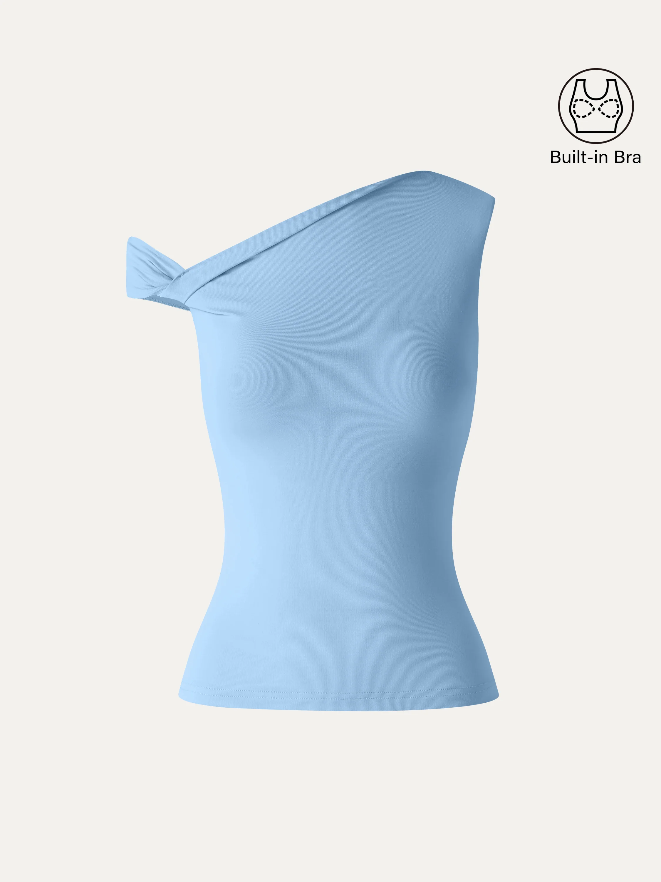 SkinKiss Asymmetrical Shoulder Bra Top - Image 10