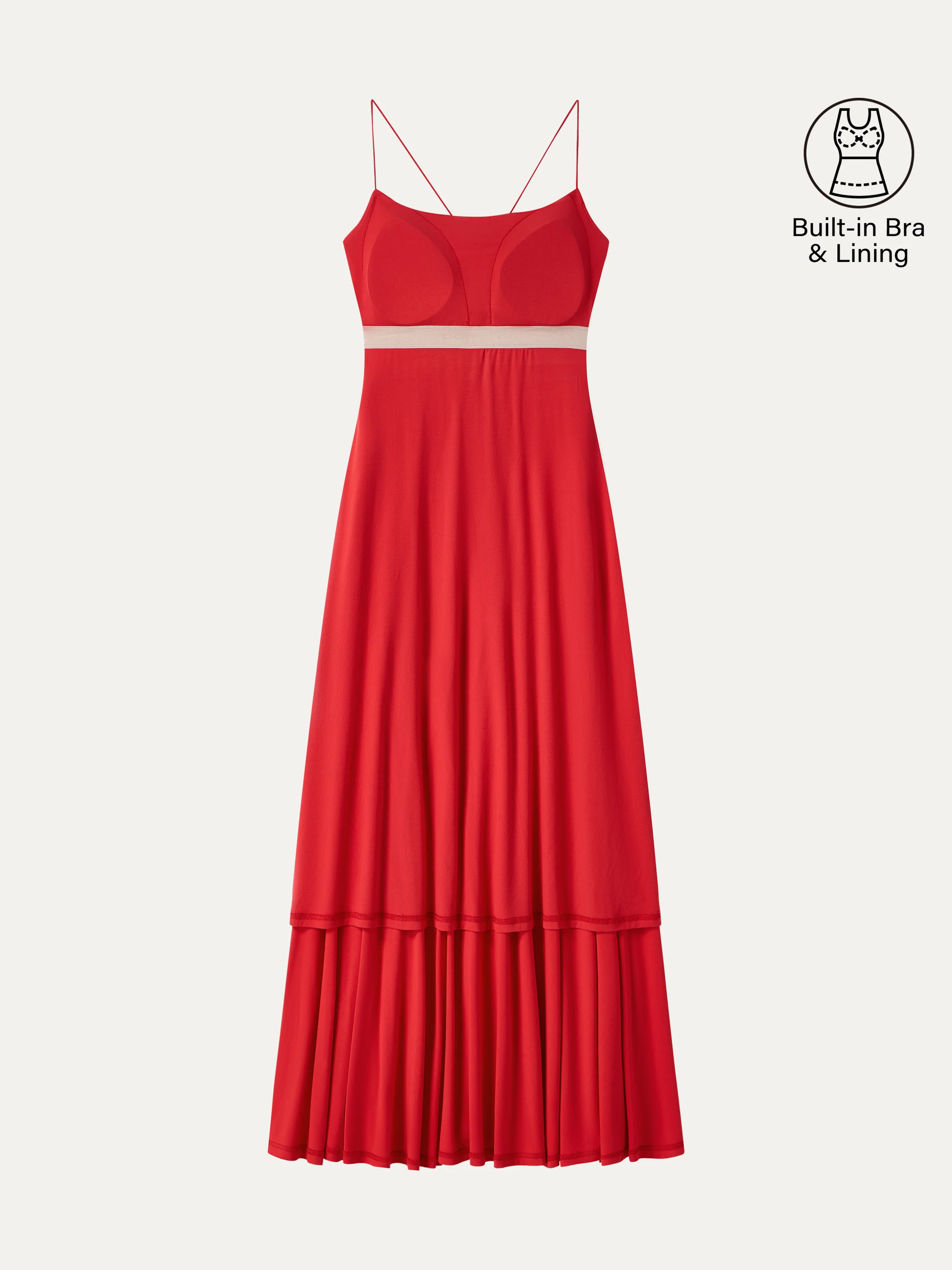 SkinKiss Classy Spaghetti Open Back Midi Bra Dress with Pockets - Image 8