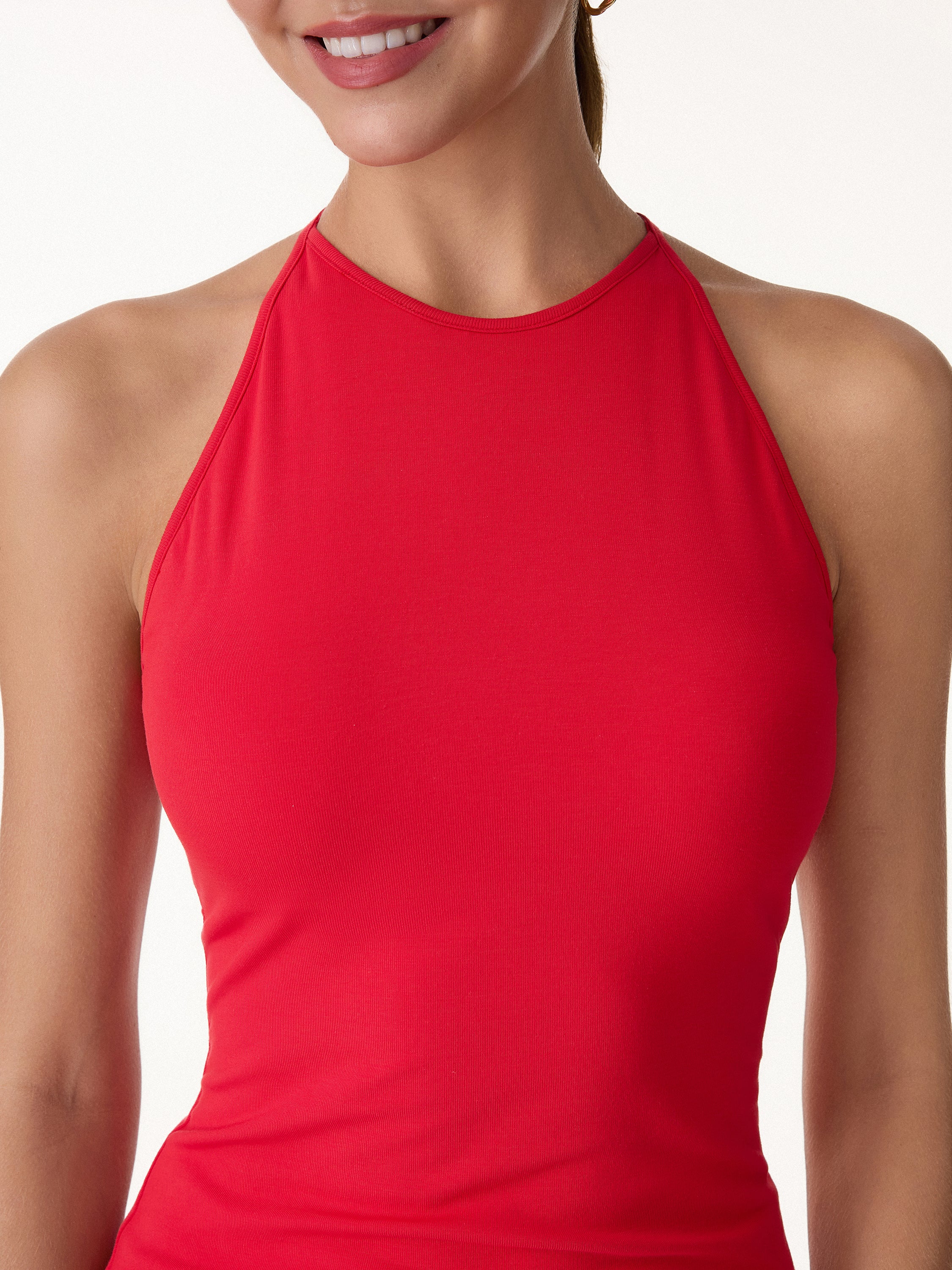 SkinKiss Round Neck Cross-Back Bandless Bra Top - Image 6