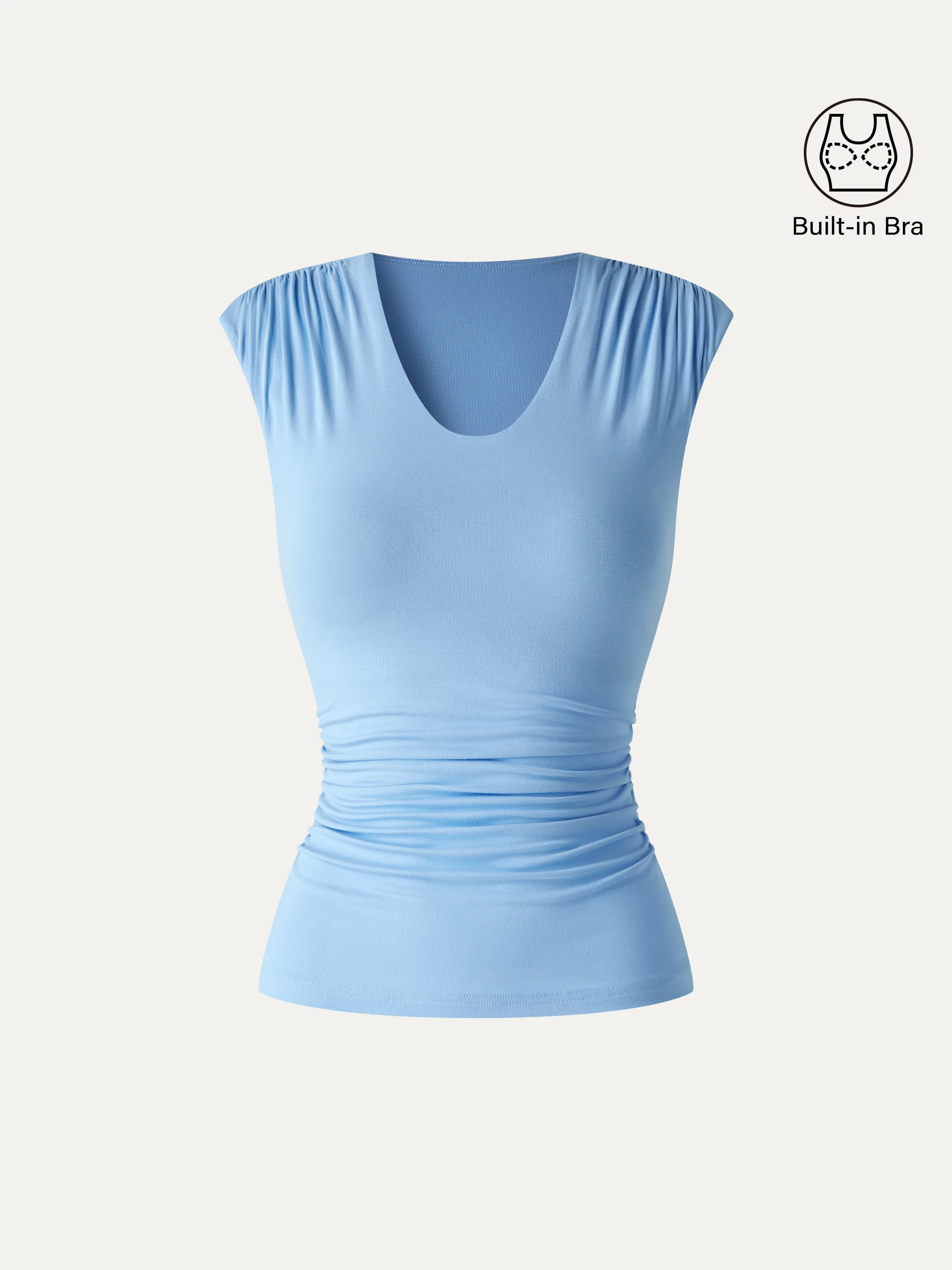 SkinKiss Scoop Neck Gathered Bra Top - Image 10
