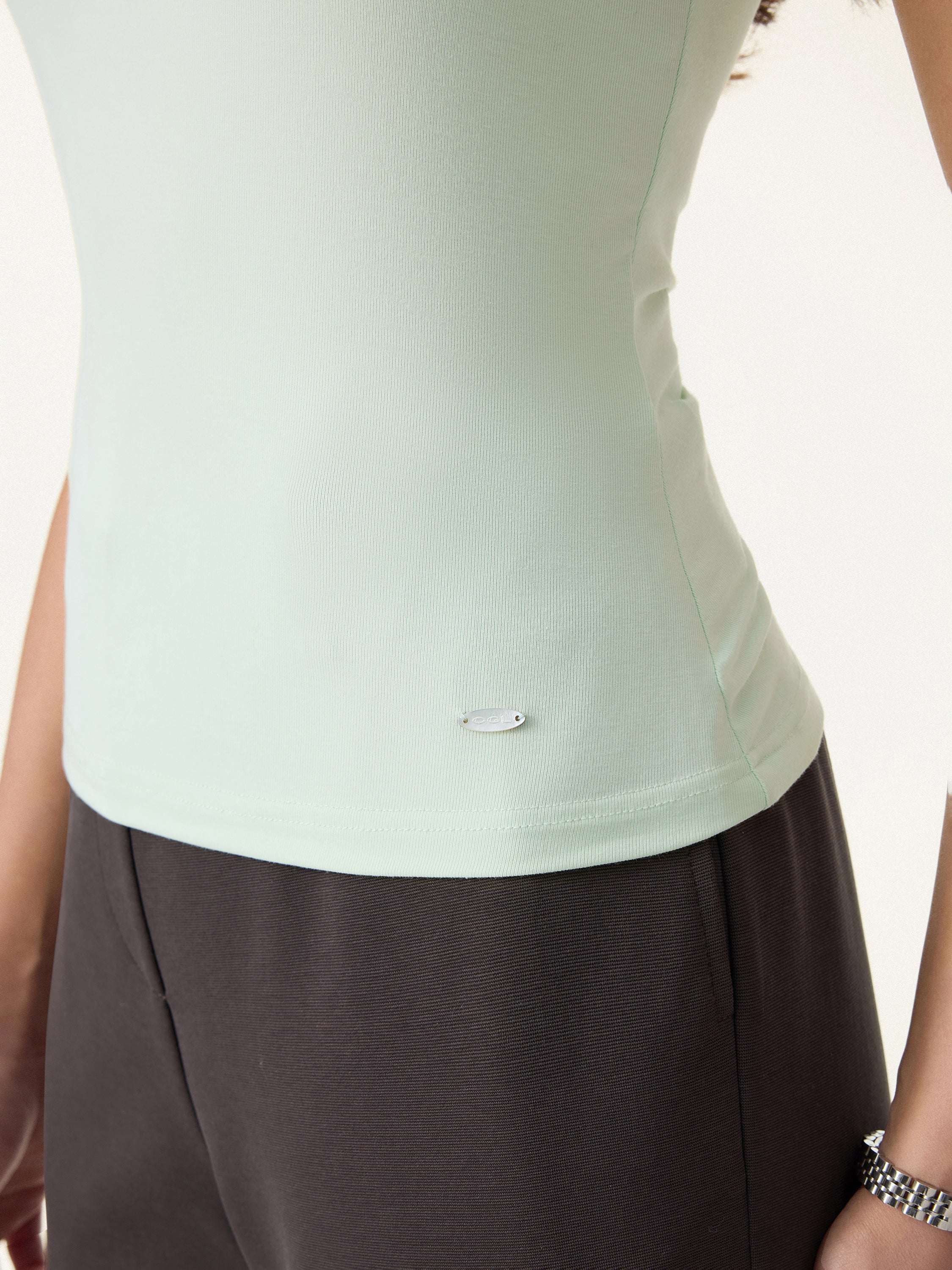 SkinKiss U-Neck Short Sleeve Everyday Bra Top - Image 2