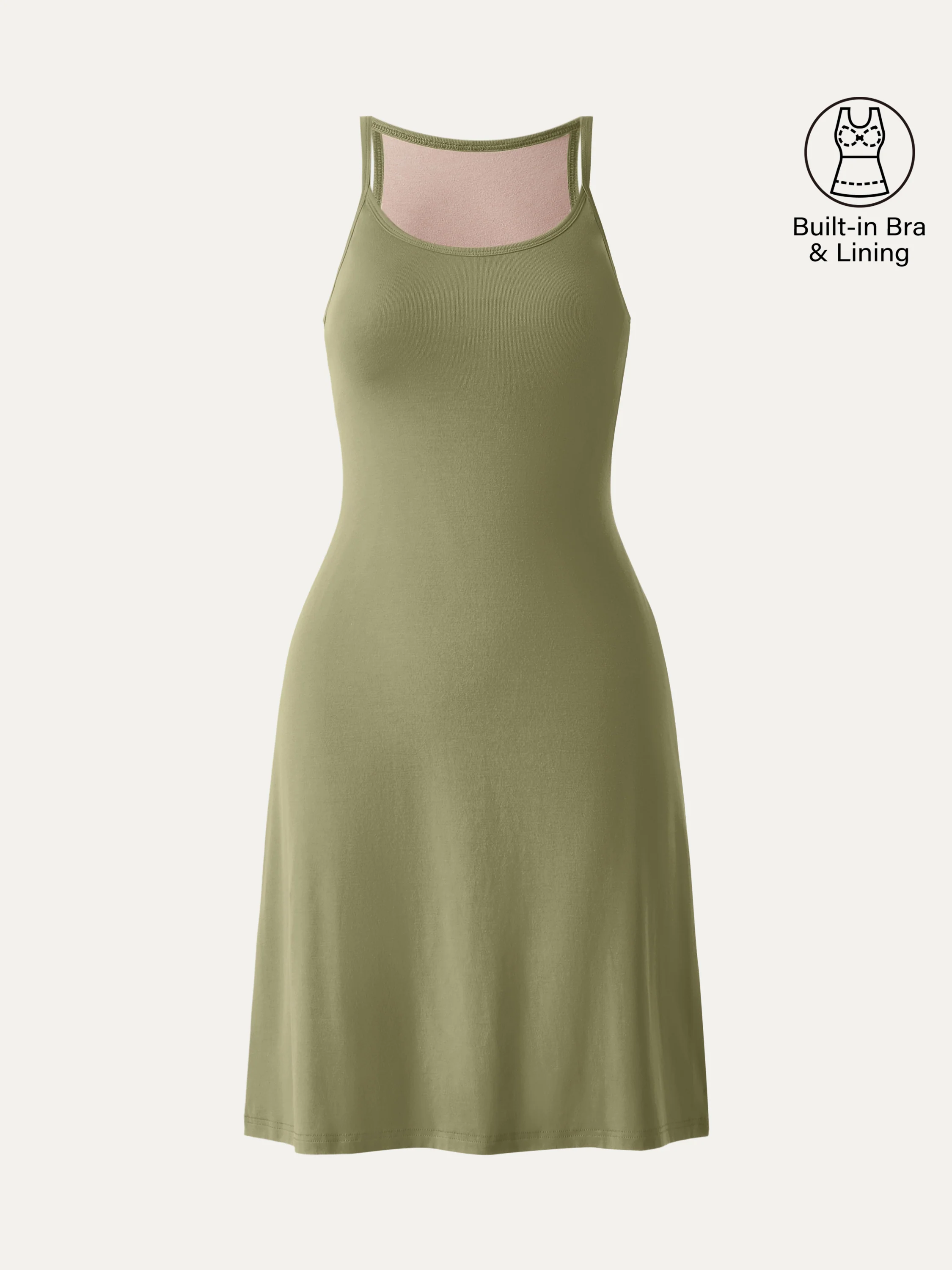 U-Neck Spaghetti Bra Dress - Image 9