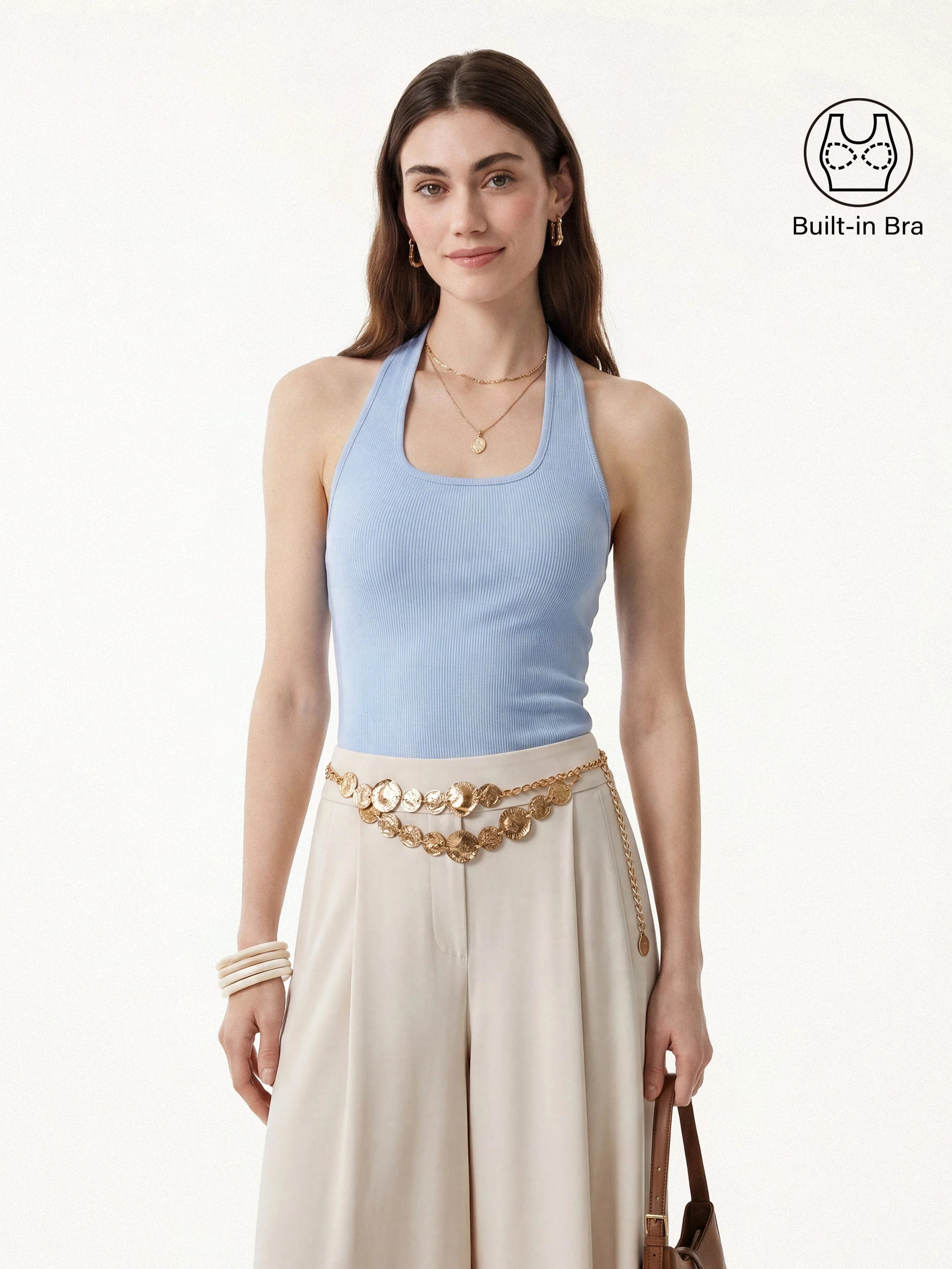 Square Halter Neck Bra Tank - Image 2
