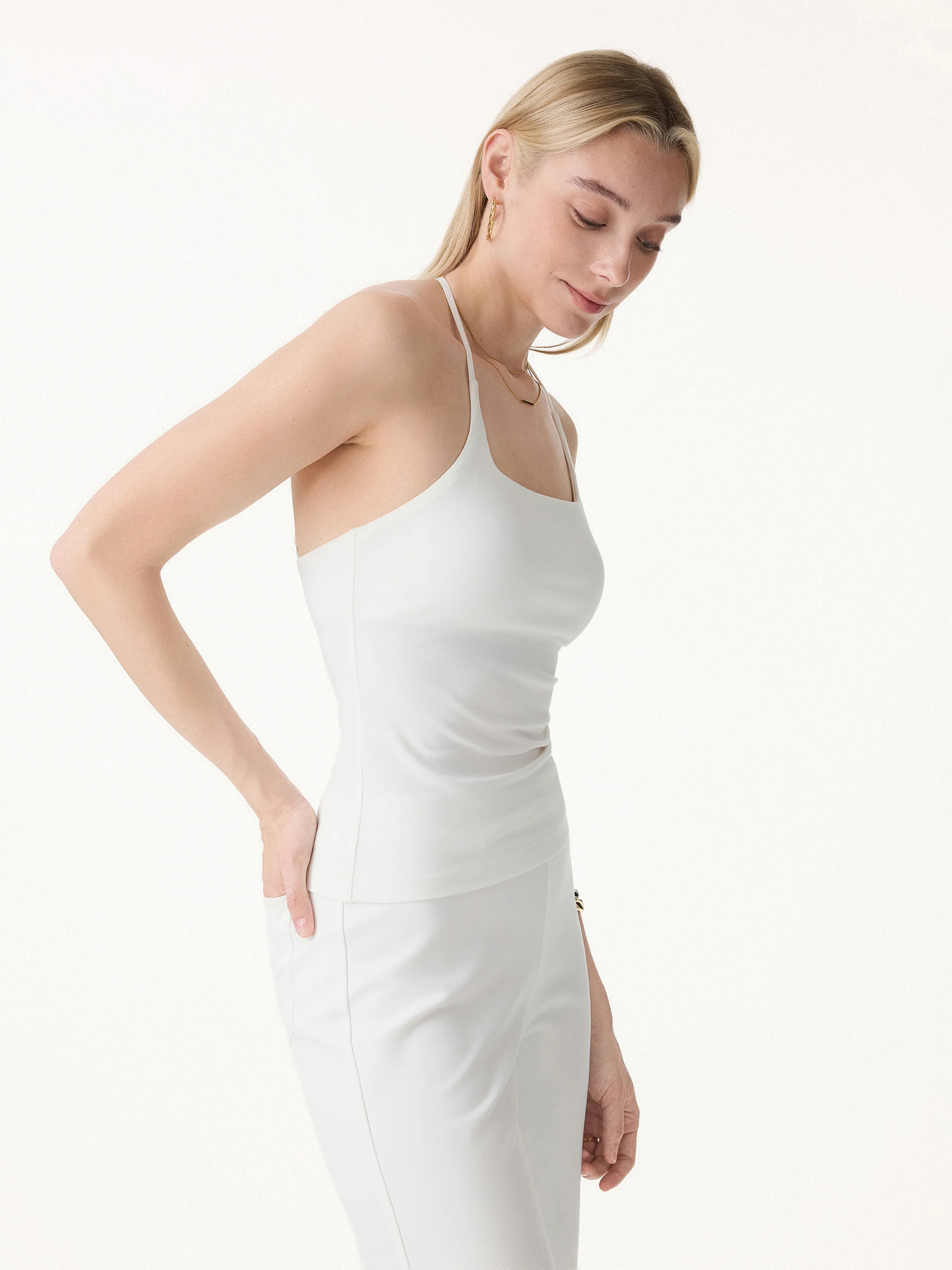 Square Neck Spaghetti Bra Tank - Image 7
