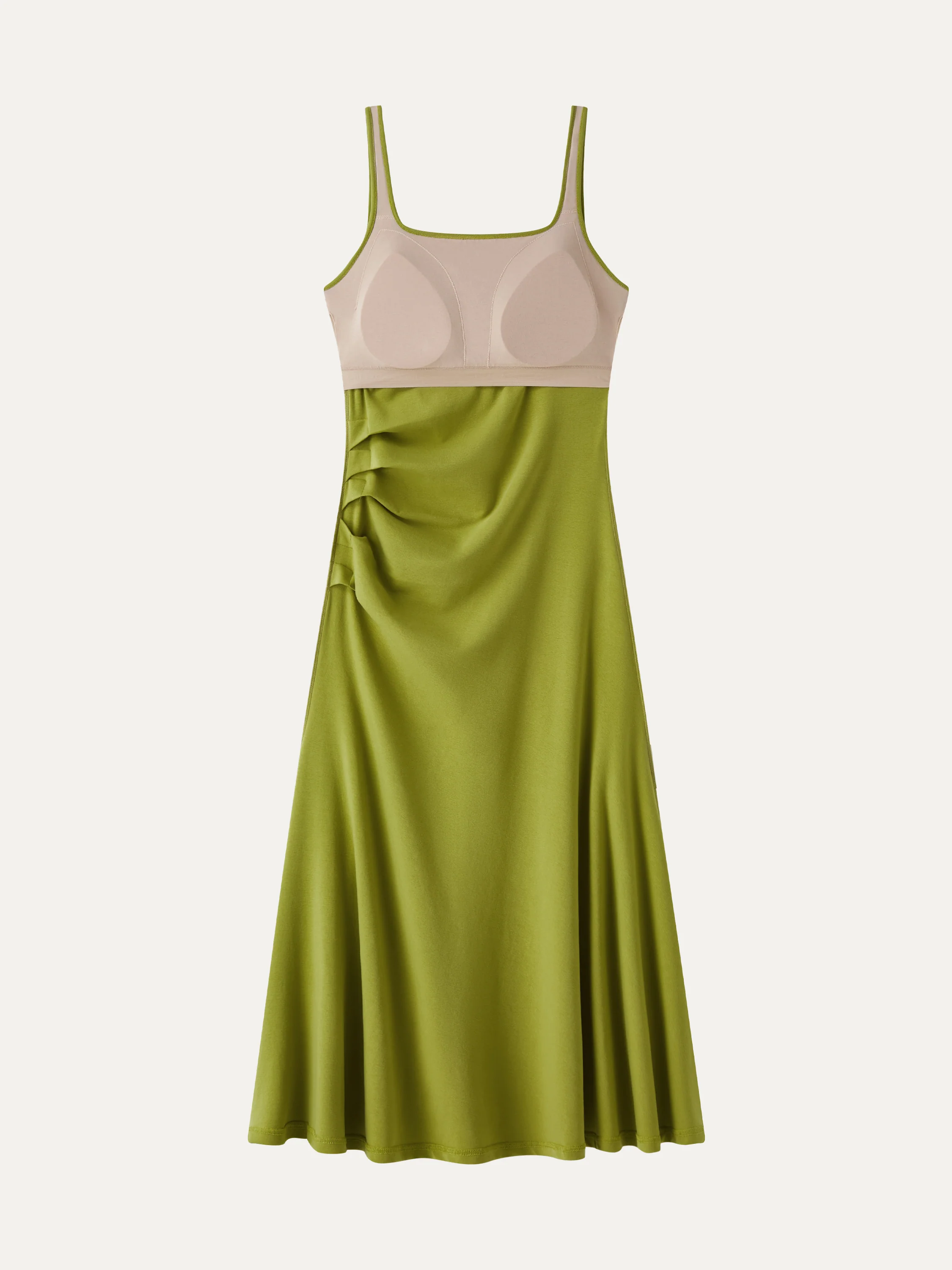 Square Neck Tucked Open Back Bra Dress - Image 9