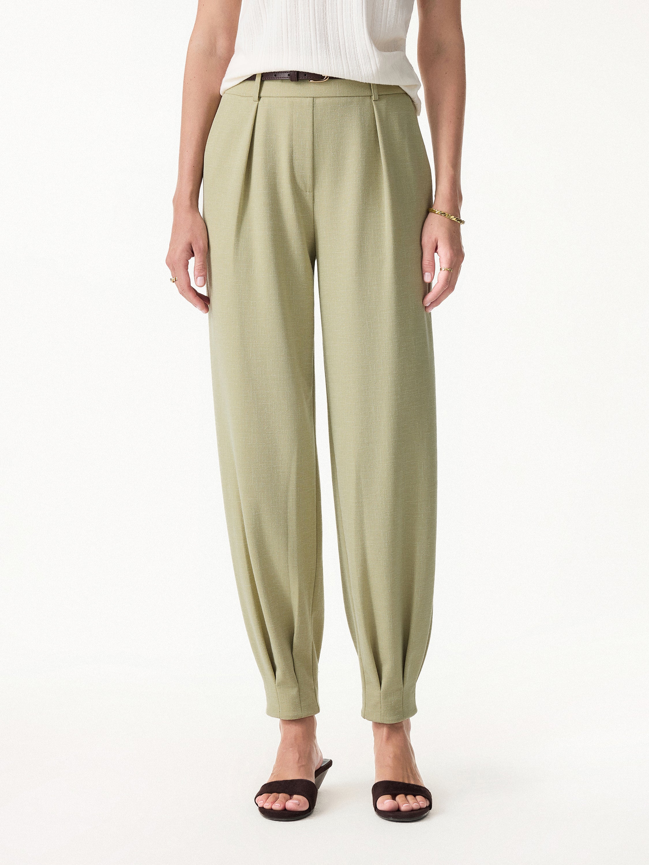 Stretch Linen-Like Wrinkle-Resistant Tapered Pant - Image 5