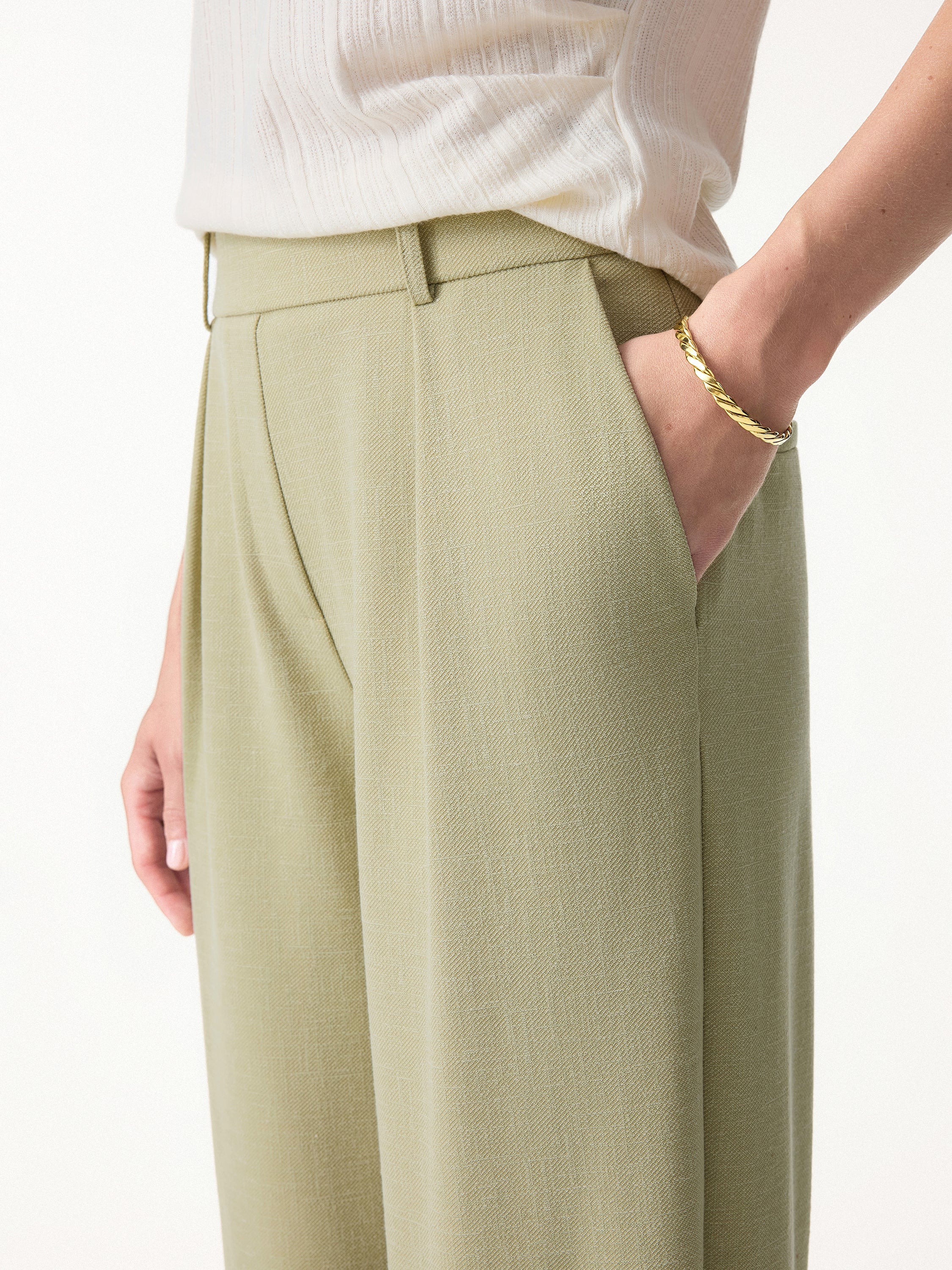 Stretch Linen-Like Wrinkle-Resistant Tapered Pant - Image 6