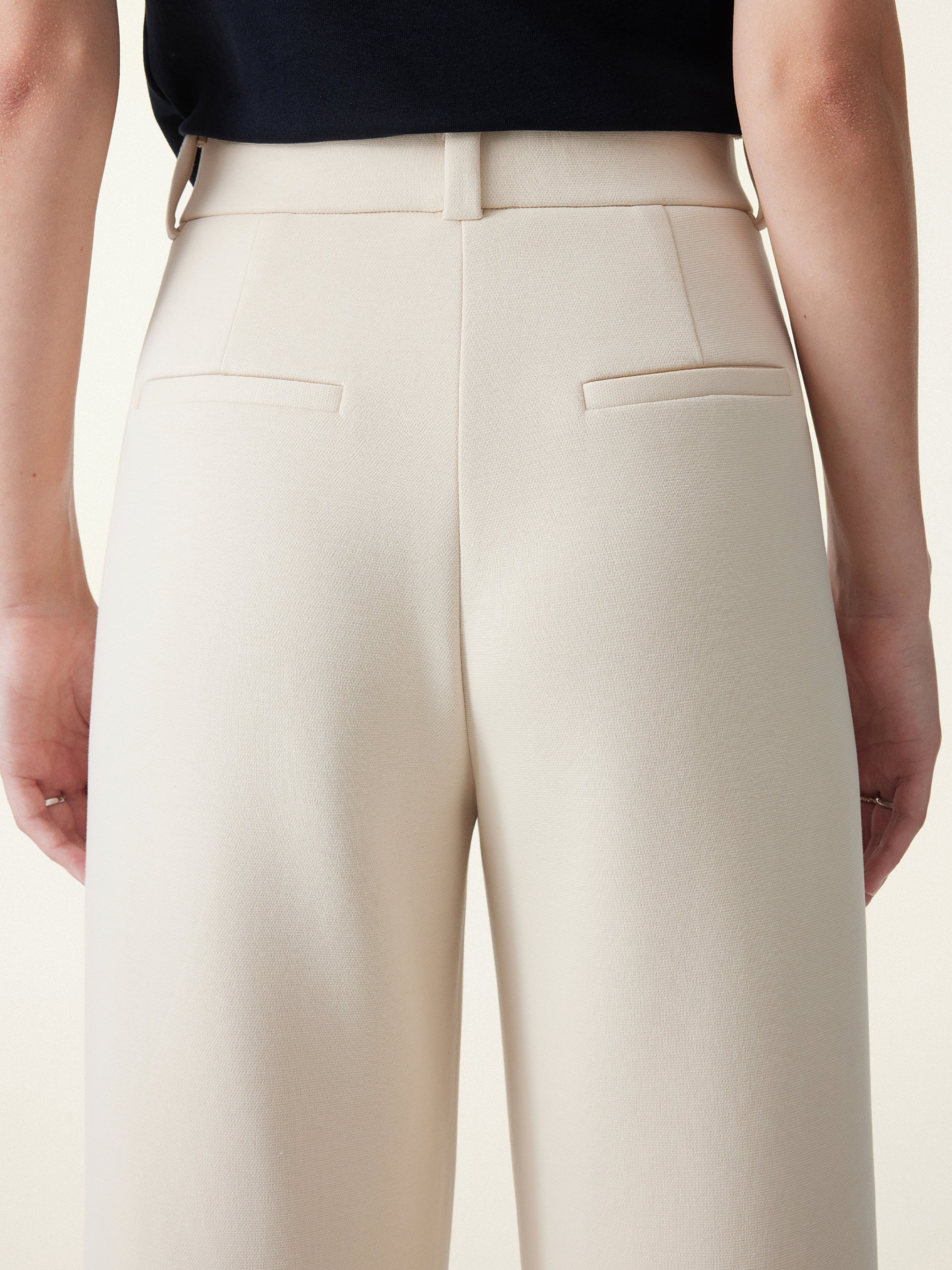 Stretchy Mid Rise Fly-Front Wide Leg Trouser - Image 7