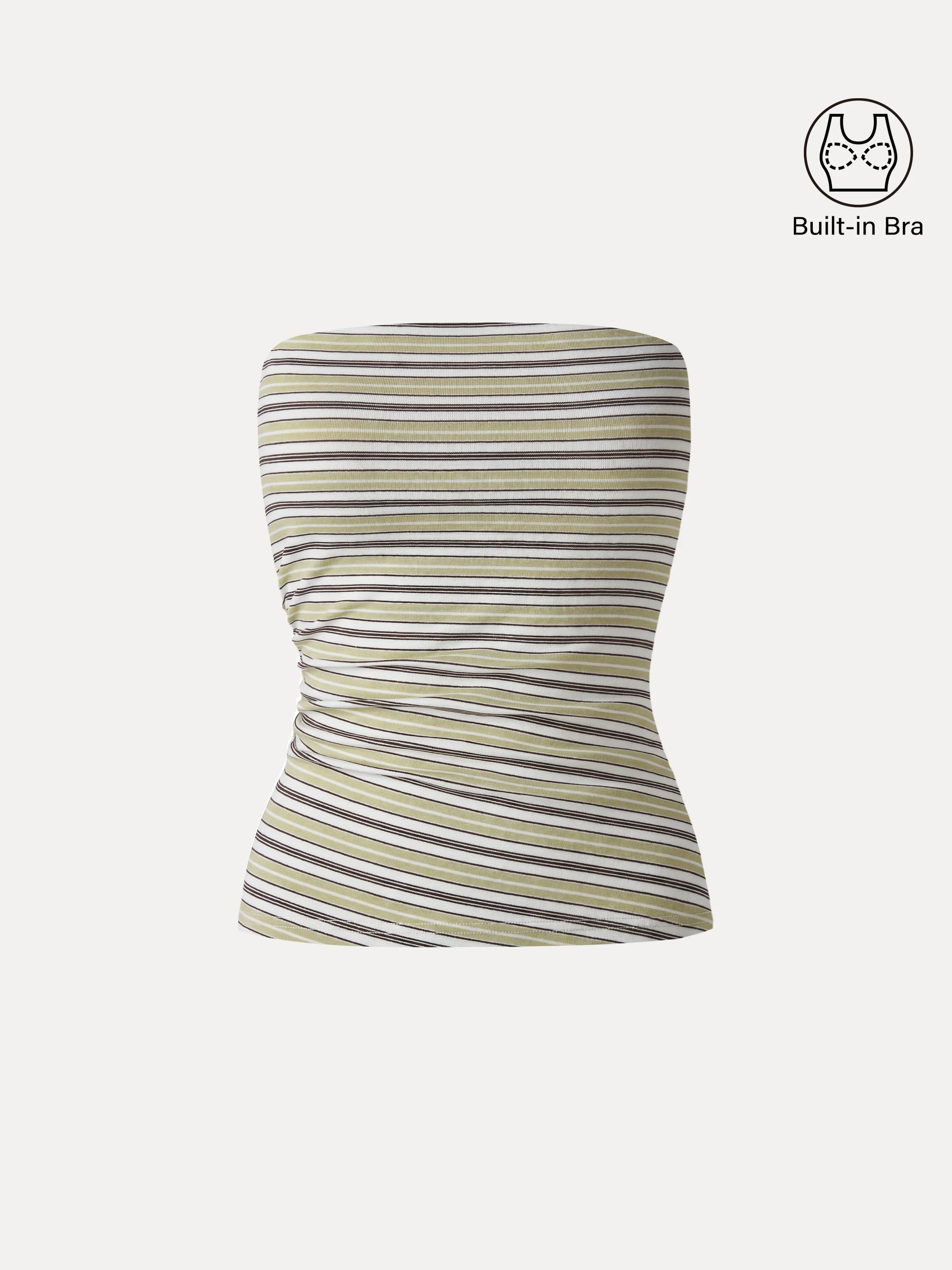 Striped Bra Tube Top - Image 2