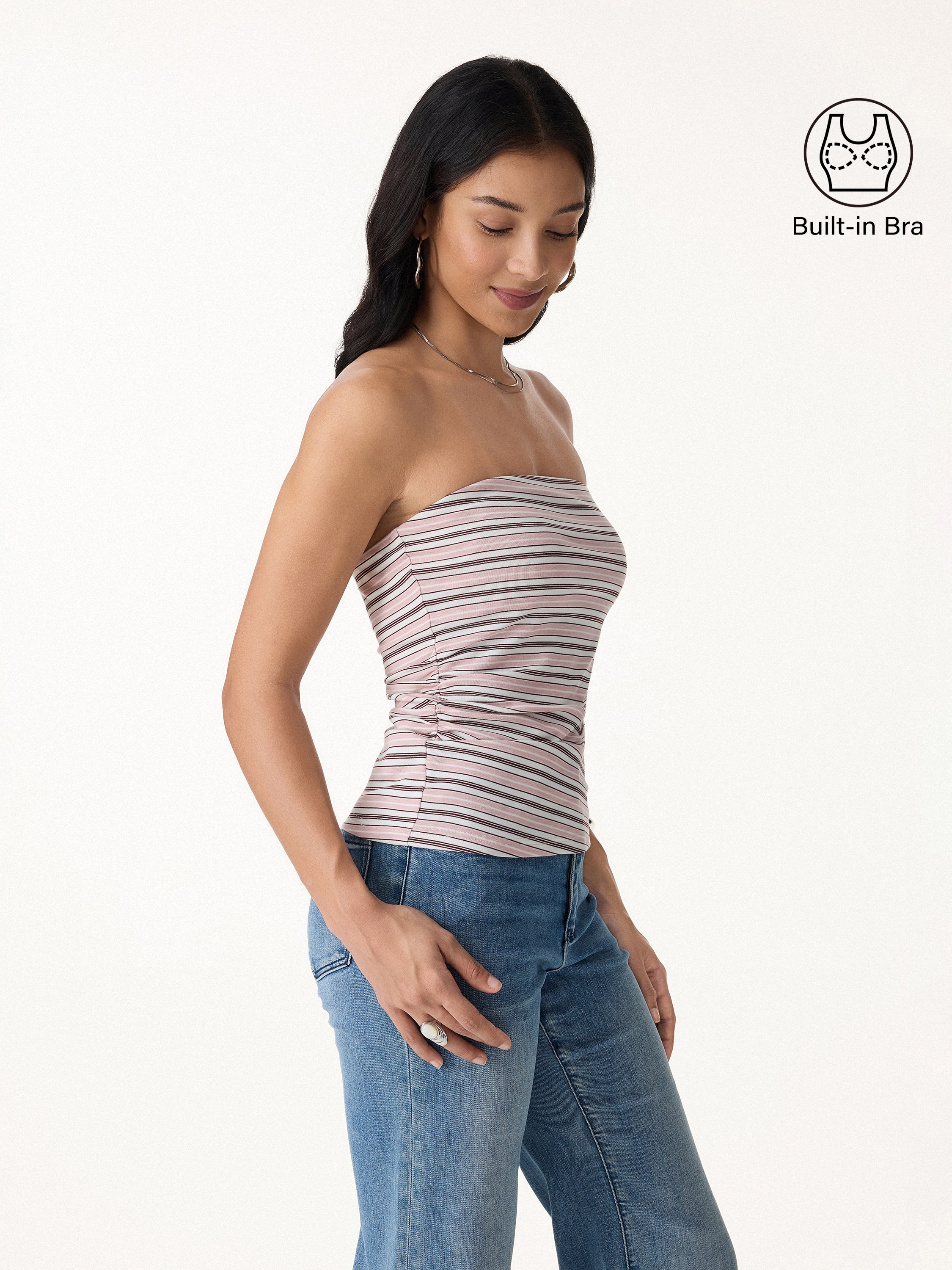 Striped Bra Tube Top - Image 6