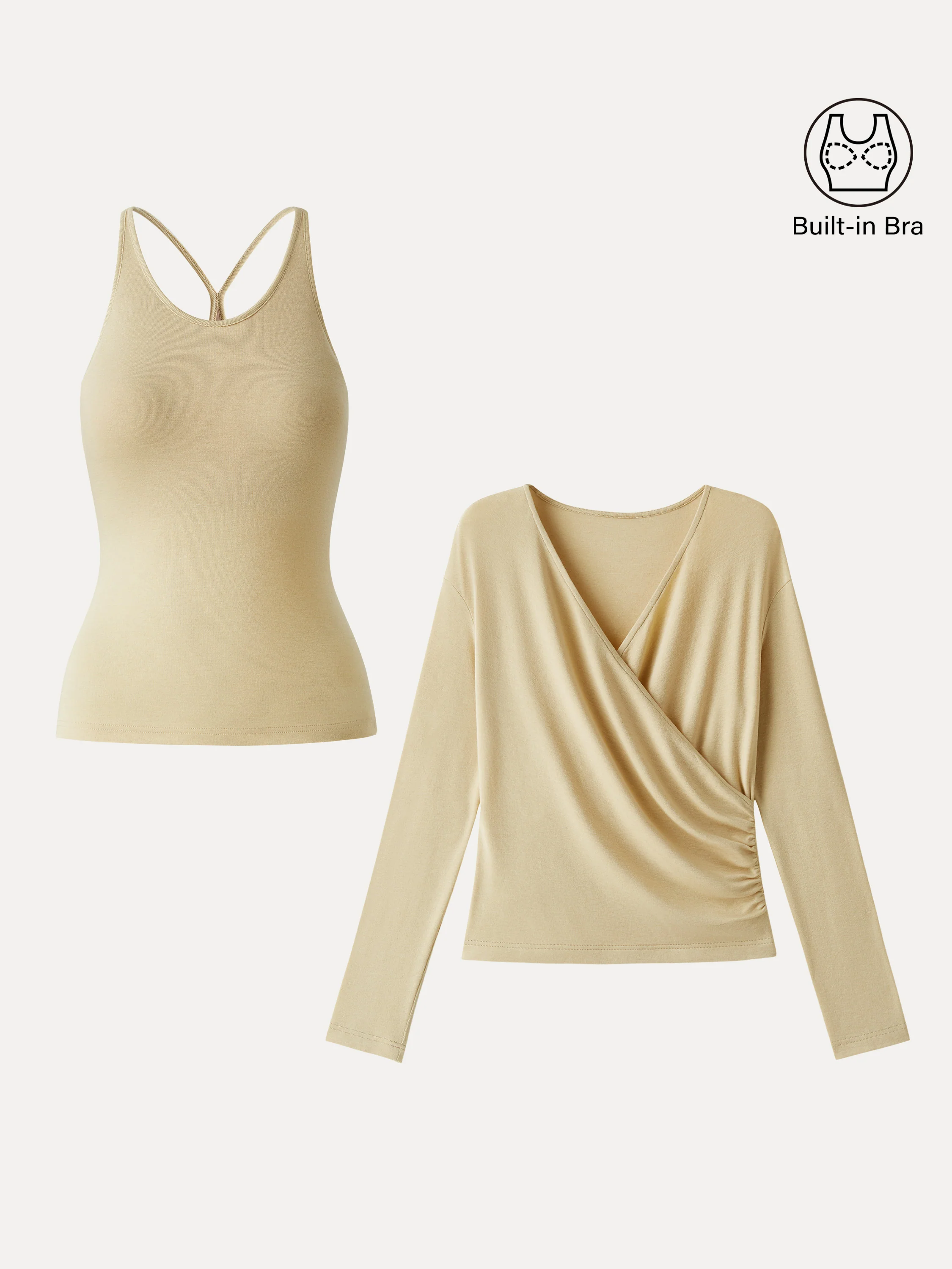 Two-Piece Set Cami with Surplice Ruched Top - Image 10