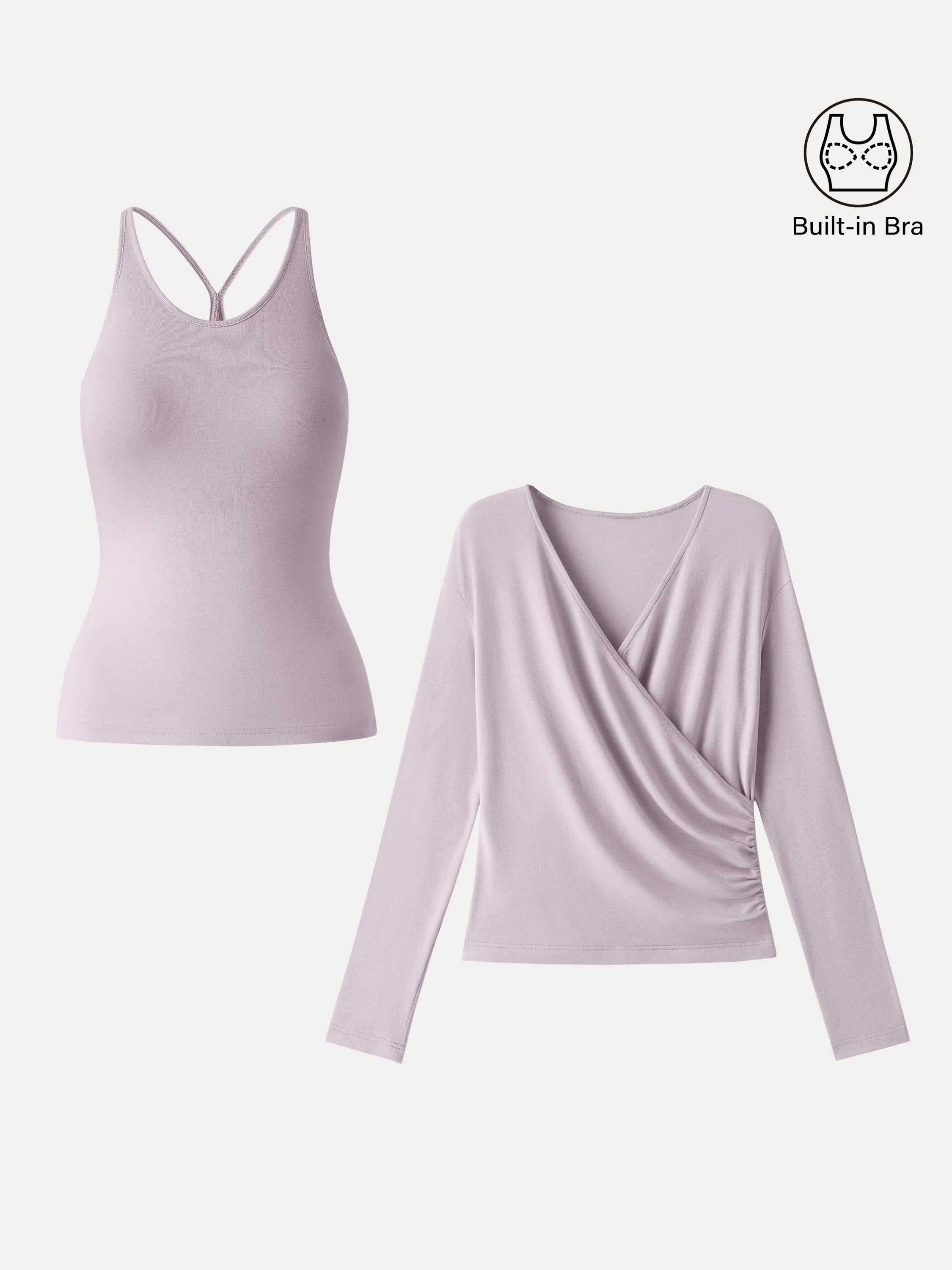 Two-Piece Set Cami with Surplice Ruched Top - Image 12