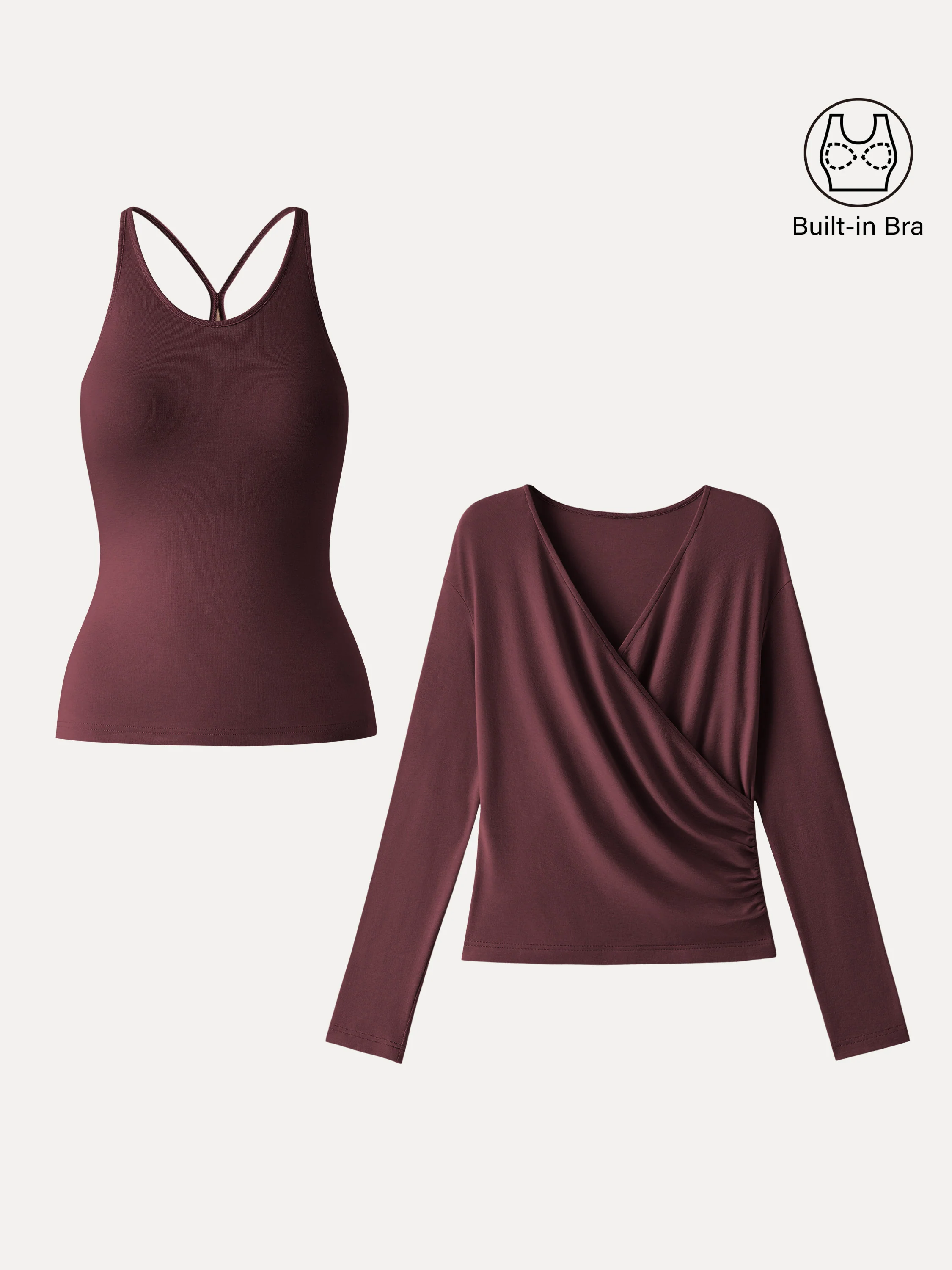 Two-Piece Set Cami with Surplice Ruched Top - Image 14