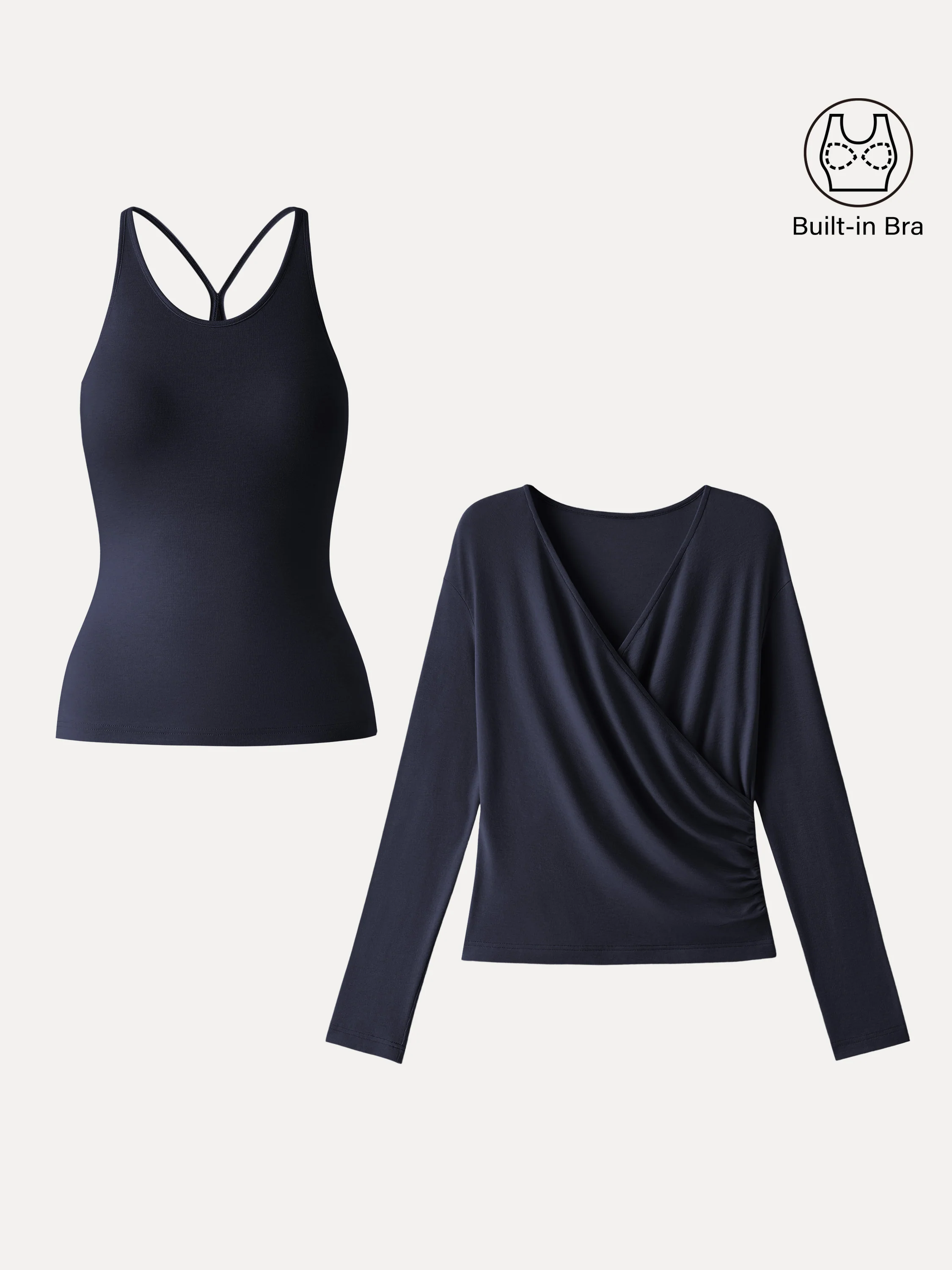 Two-Piece Set Cami with Surplice Ruched Top - Image 15