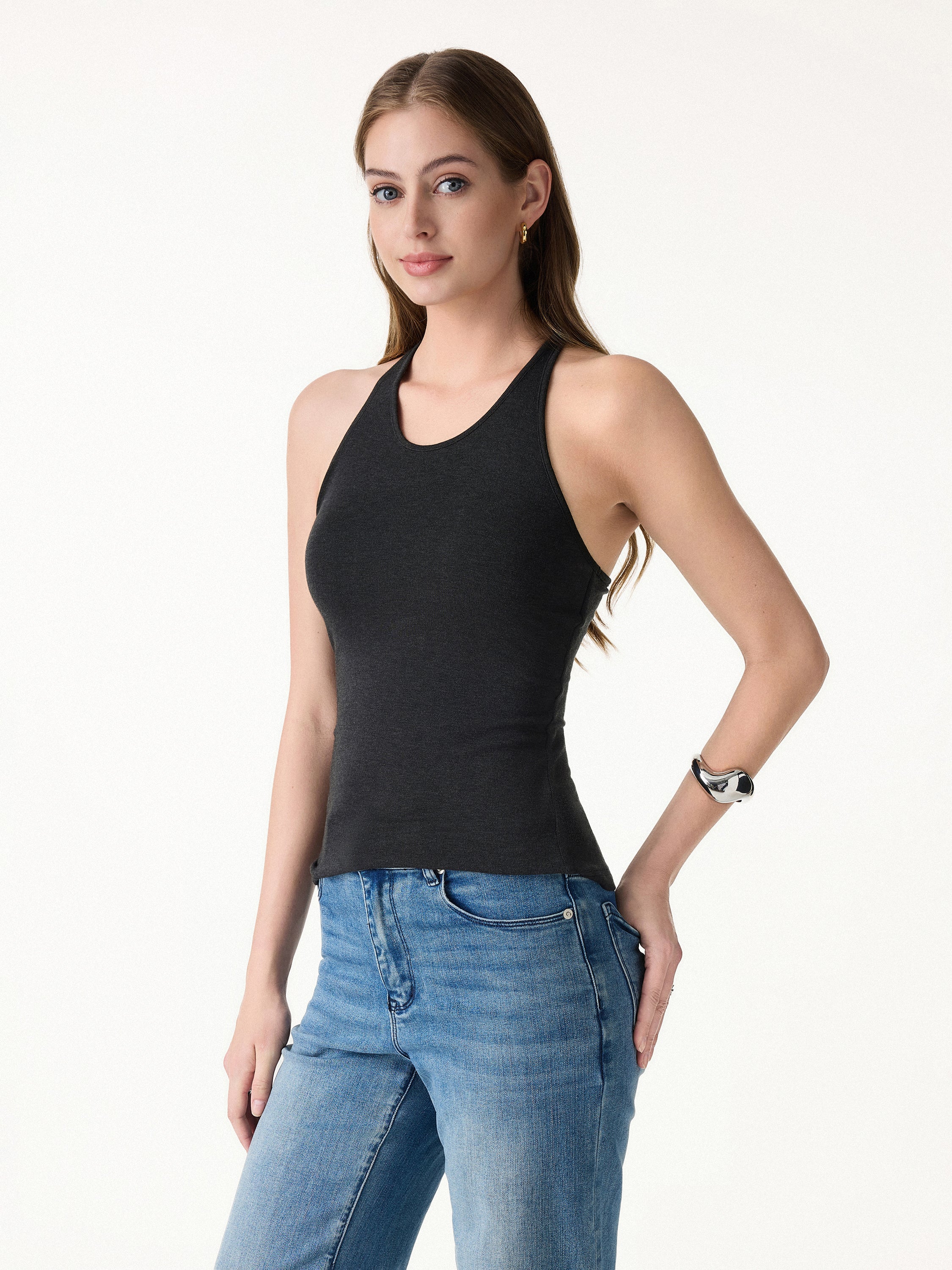 Sweat-Wicking Scoop Neck Bra Tank - Image 6
